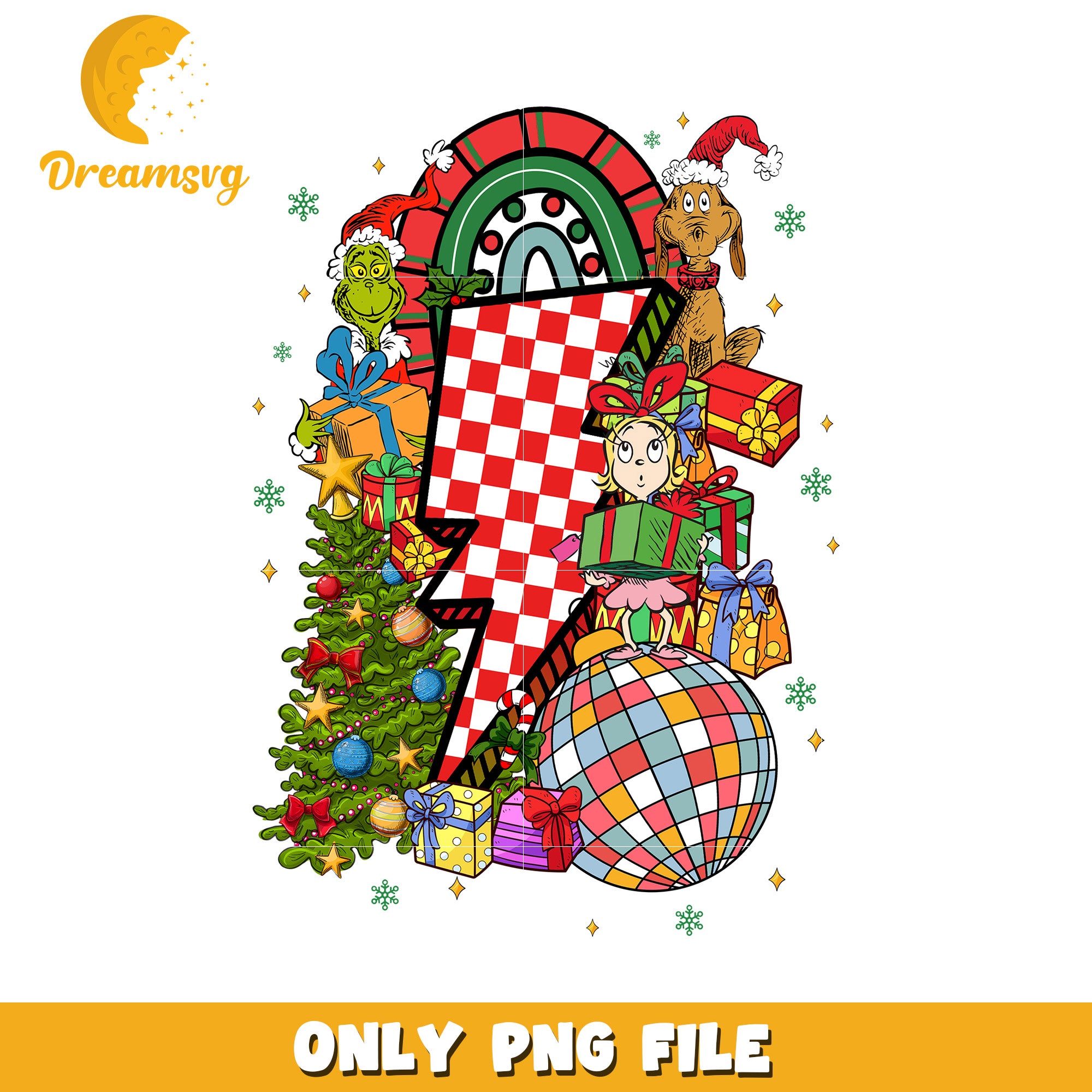 Disco christmas png, grinch designs png, christmas cartoon png