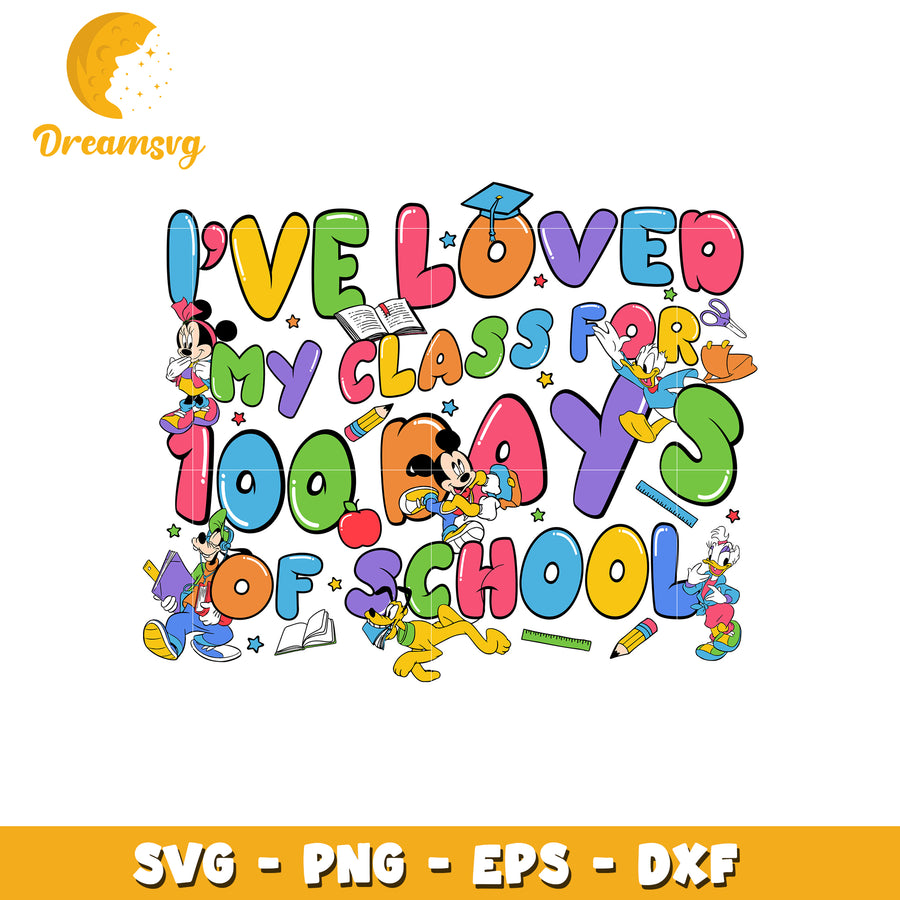 Disney 100 Days School SVG Cut File