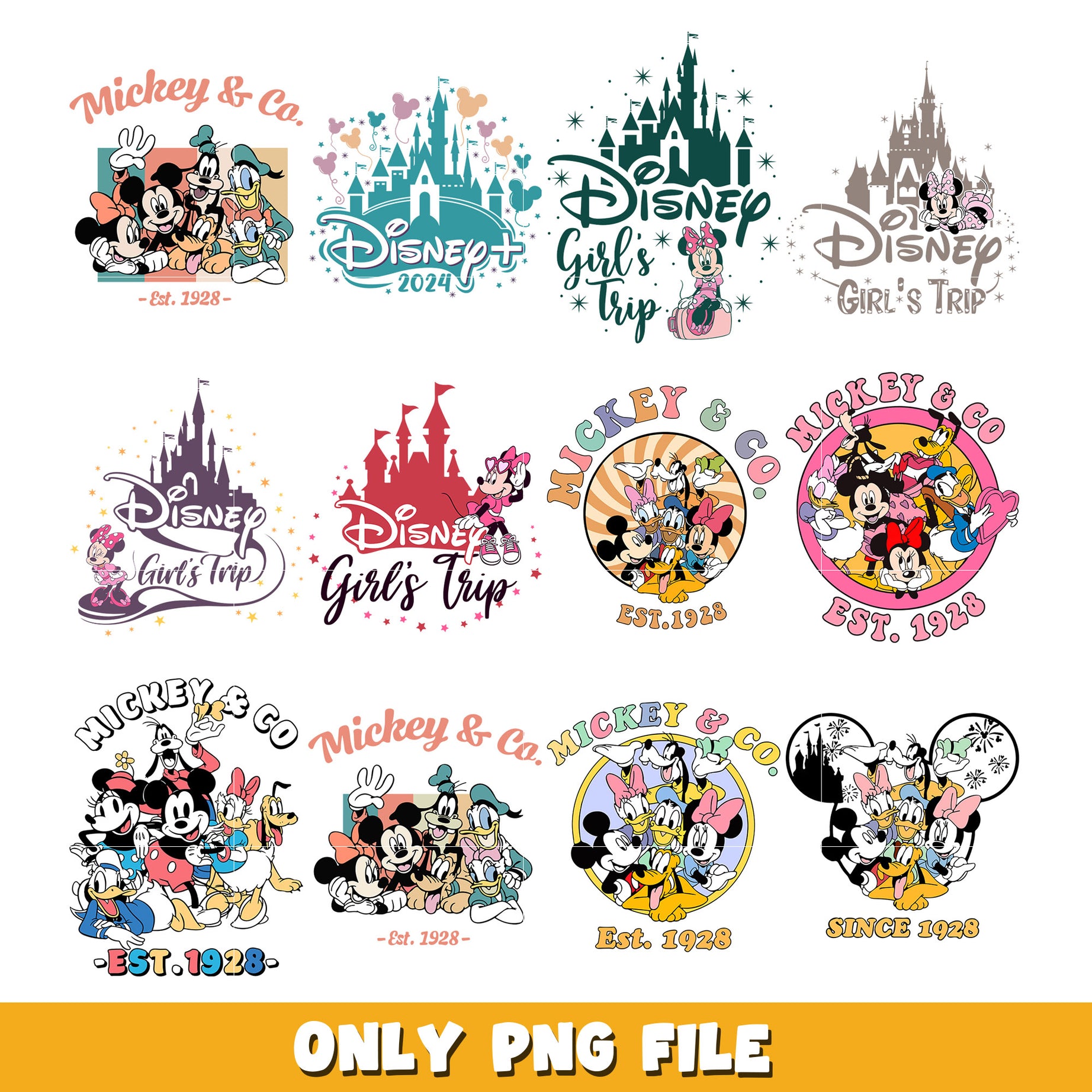 Disney mouse and friends bundle png,  Disney cartoon png, Digital download 