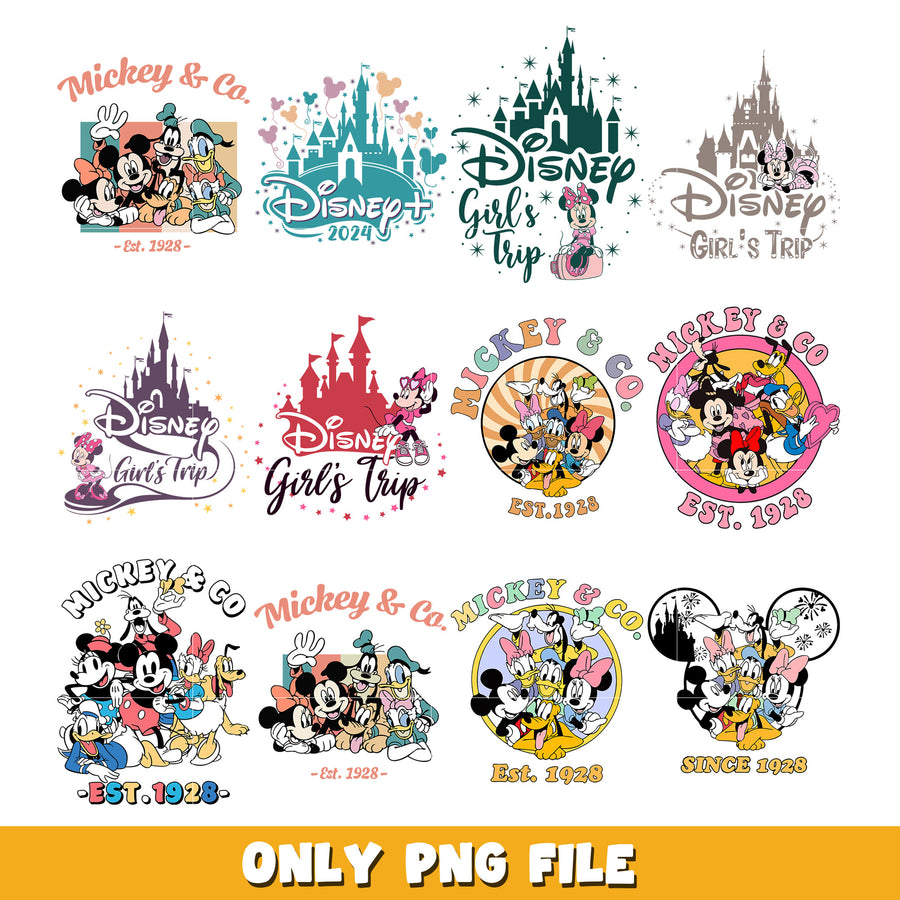 Disney mouse and friends bundle png,  Disney cartoon png, Digital download 