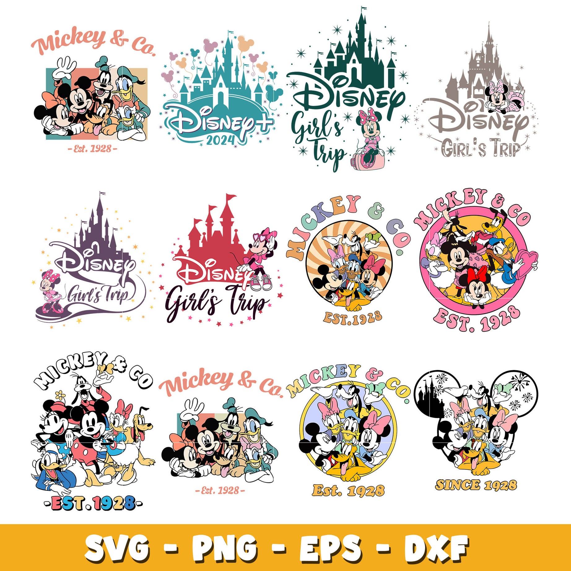 Disney mickey est 1928 svg bundle, Disney mickey svg, Disney svg