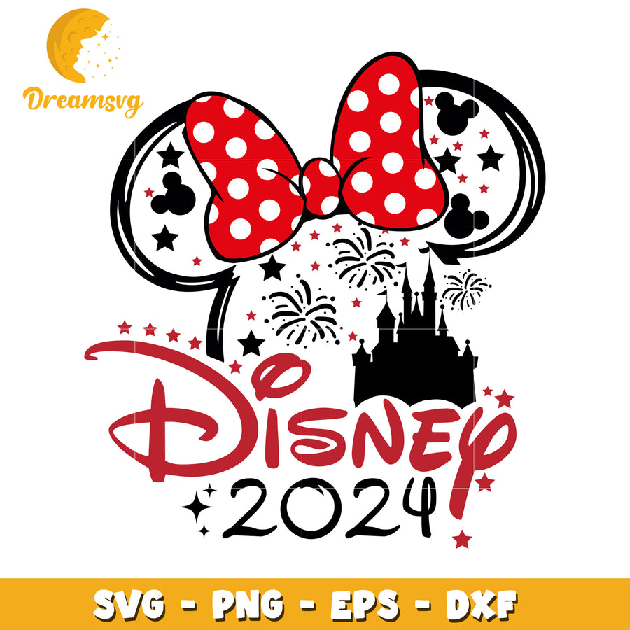 Disney 2024 SVG Minnie Ears PNG EPS DXF
