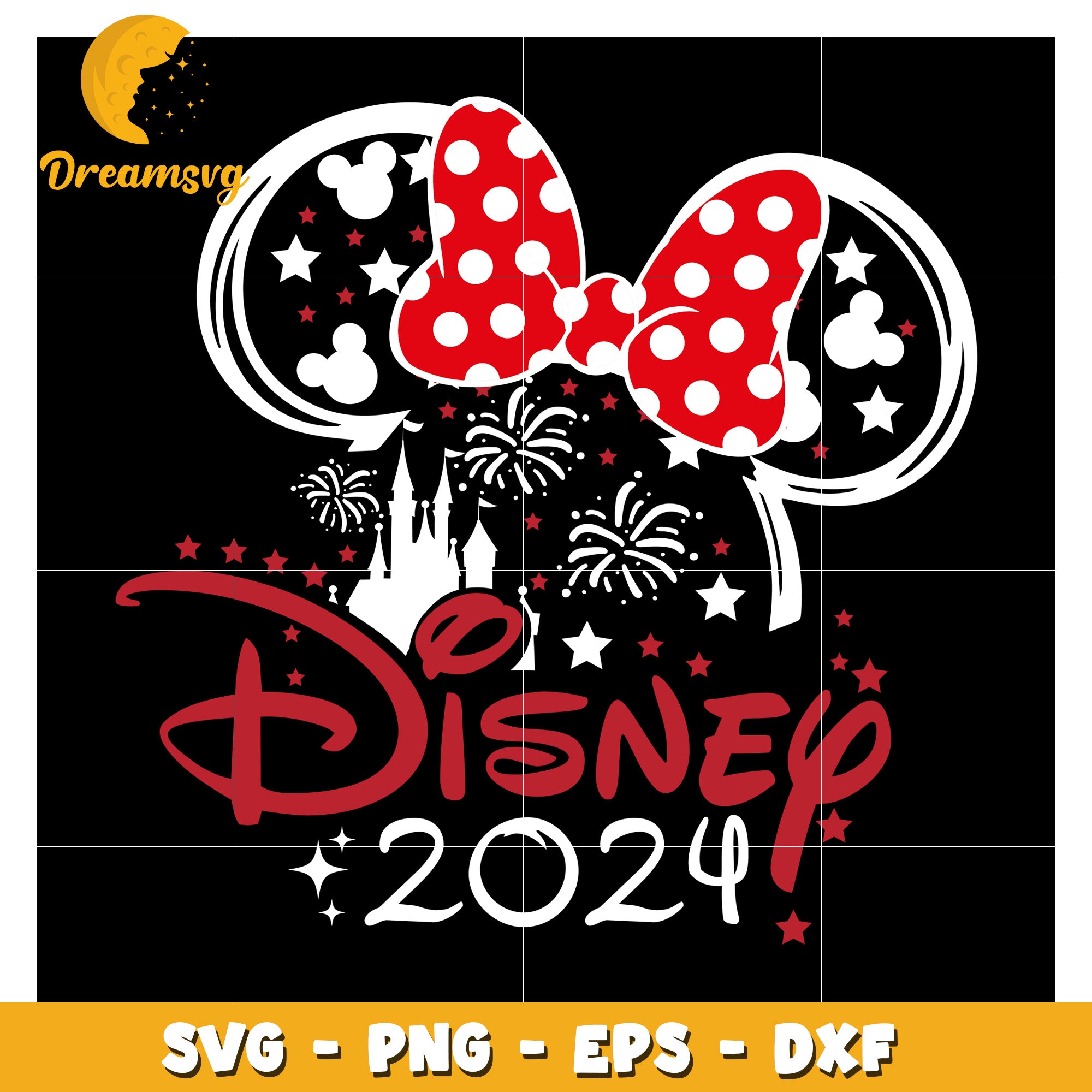 Disney 2024 SVG PNG EPS DXF Minnie Mouse