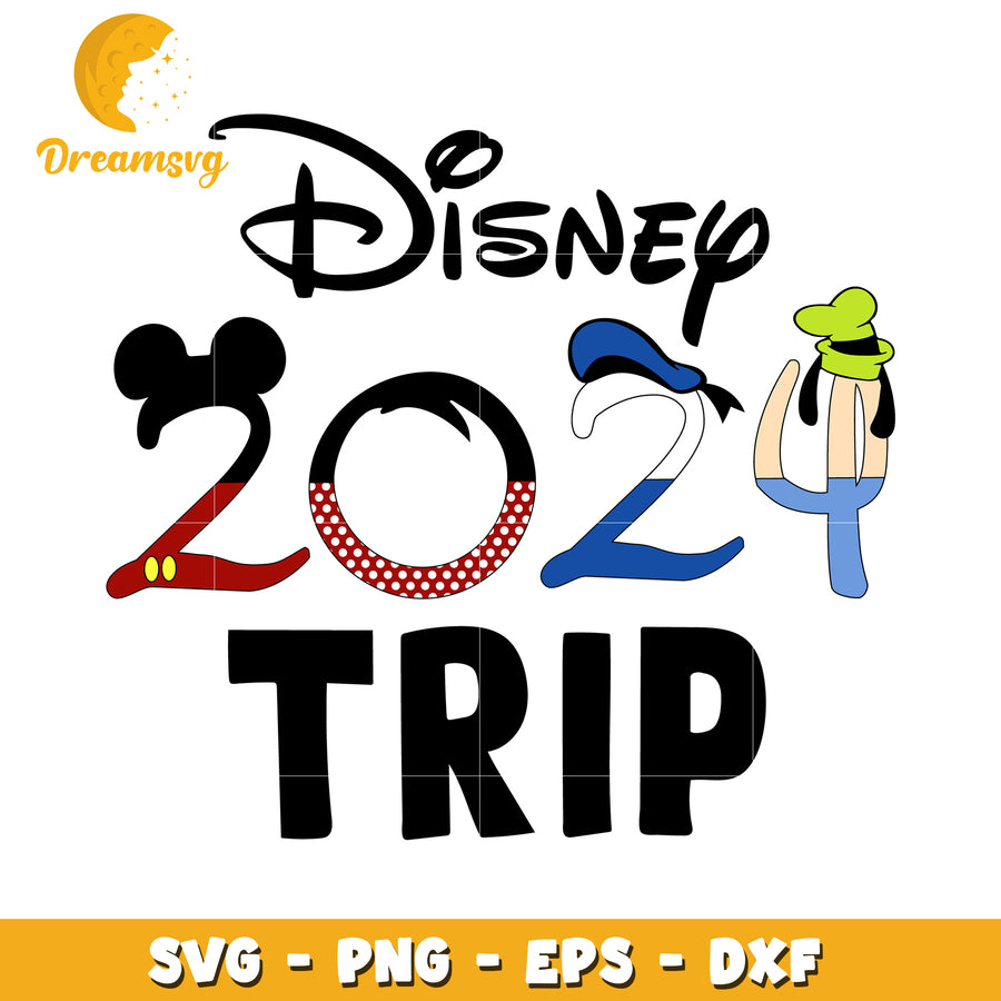 Disney 2024 Trip SVG Design for Family Vacation Memories