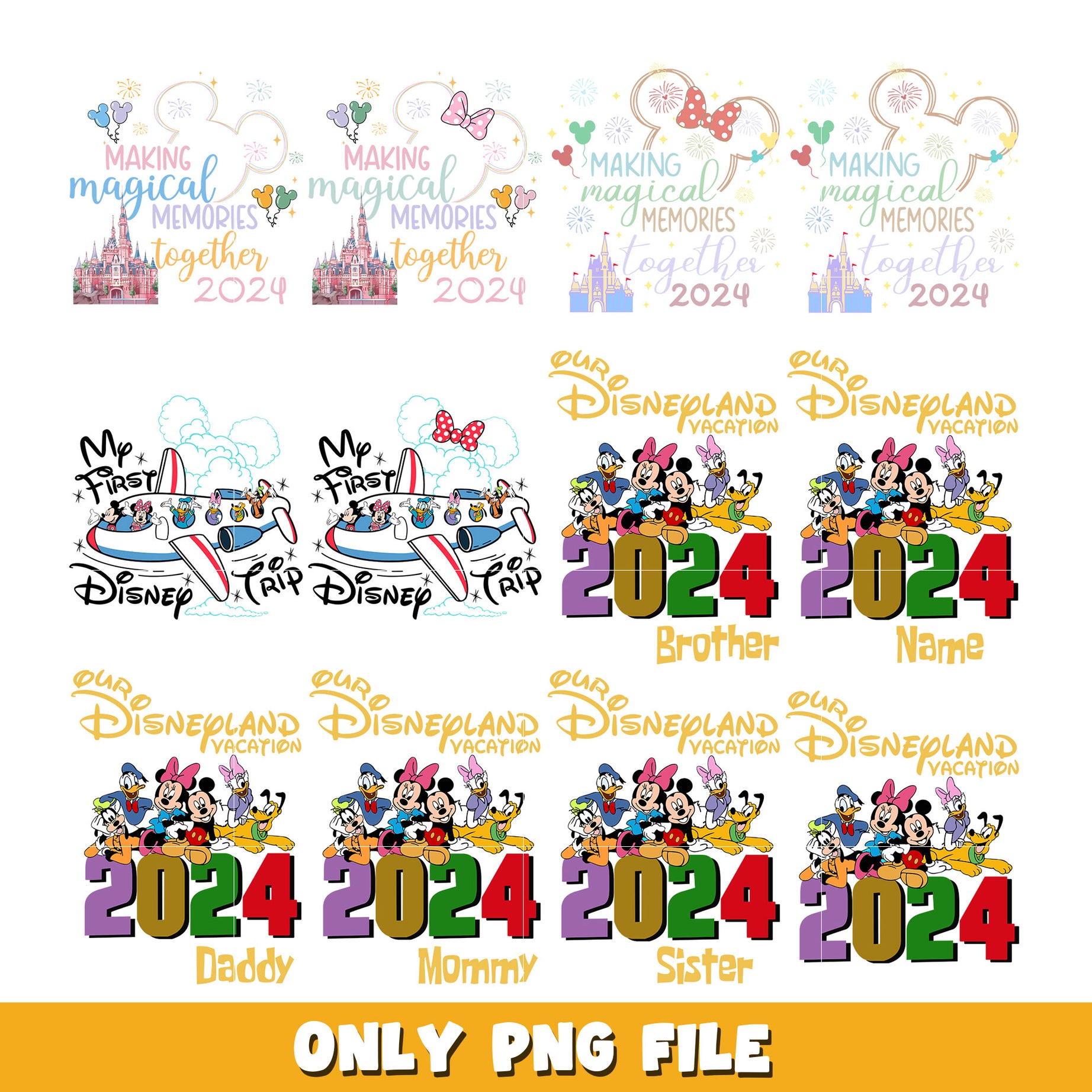 Disney Character And Friends 2024 bundle png,  Disney cartoon png, Digital download 