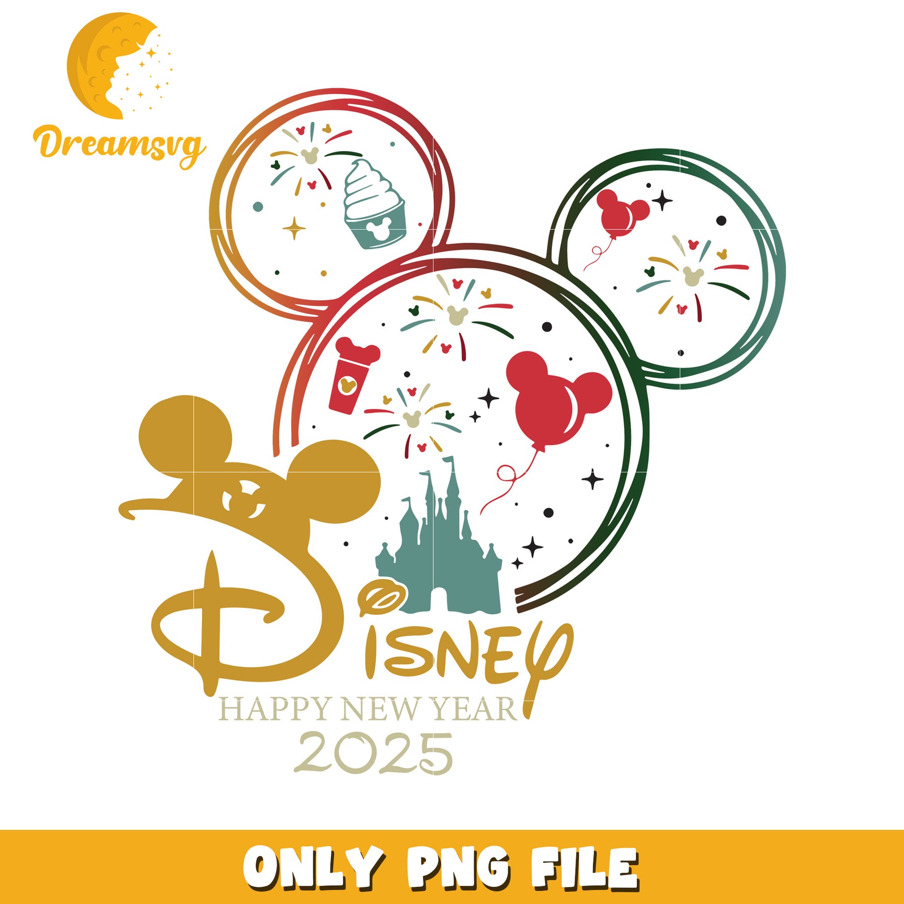 Disney 2025 PNG Happy New Year