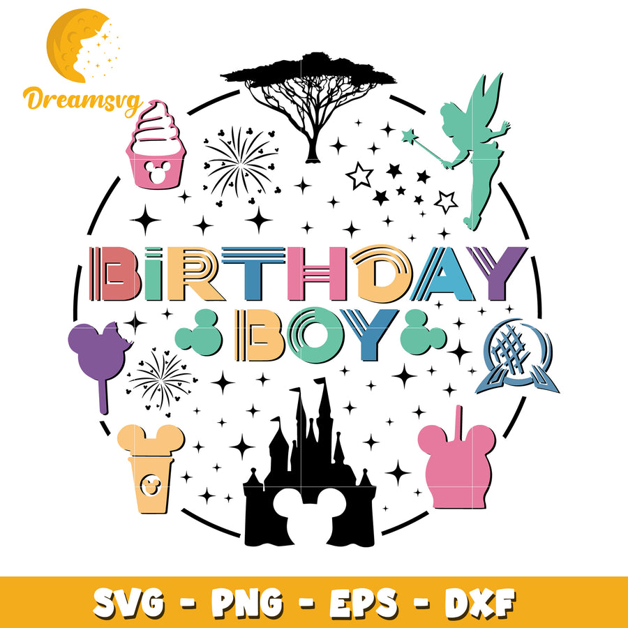 Disney Birthday Boy SVG Cut Files