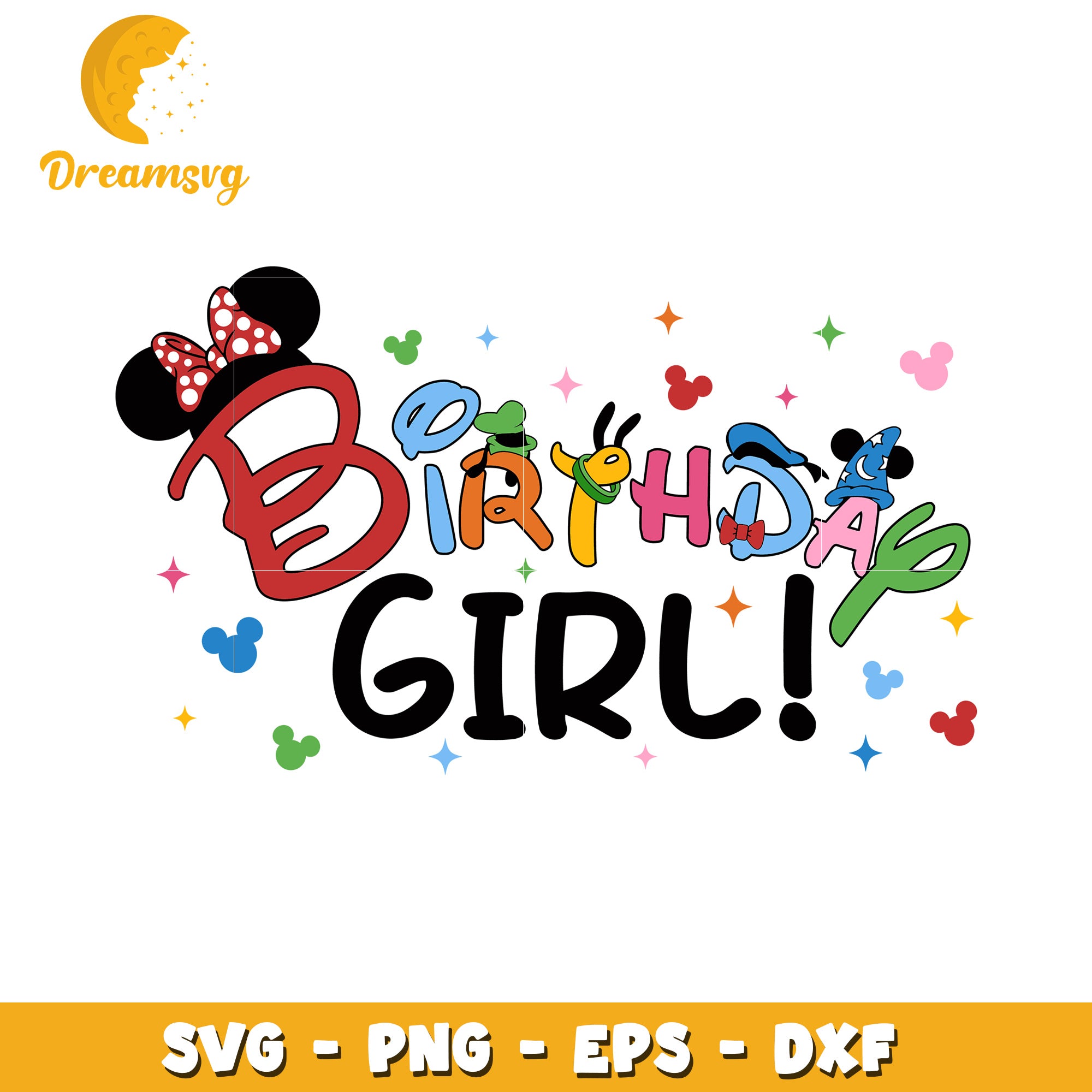 Disney Birthday Girl SVG PNG EPS DXF