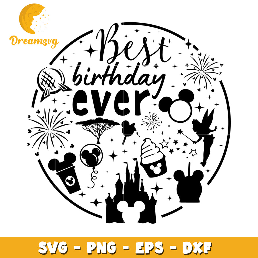 Disney Birthday SVG Cut File