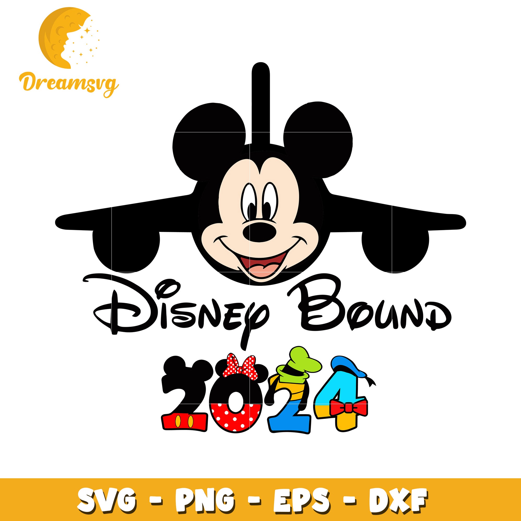 Disney Bound 2024 Mickey SVG PNG EPS DXF
