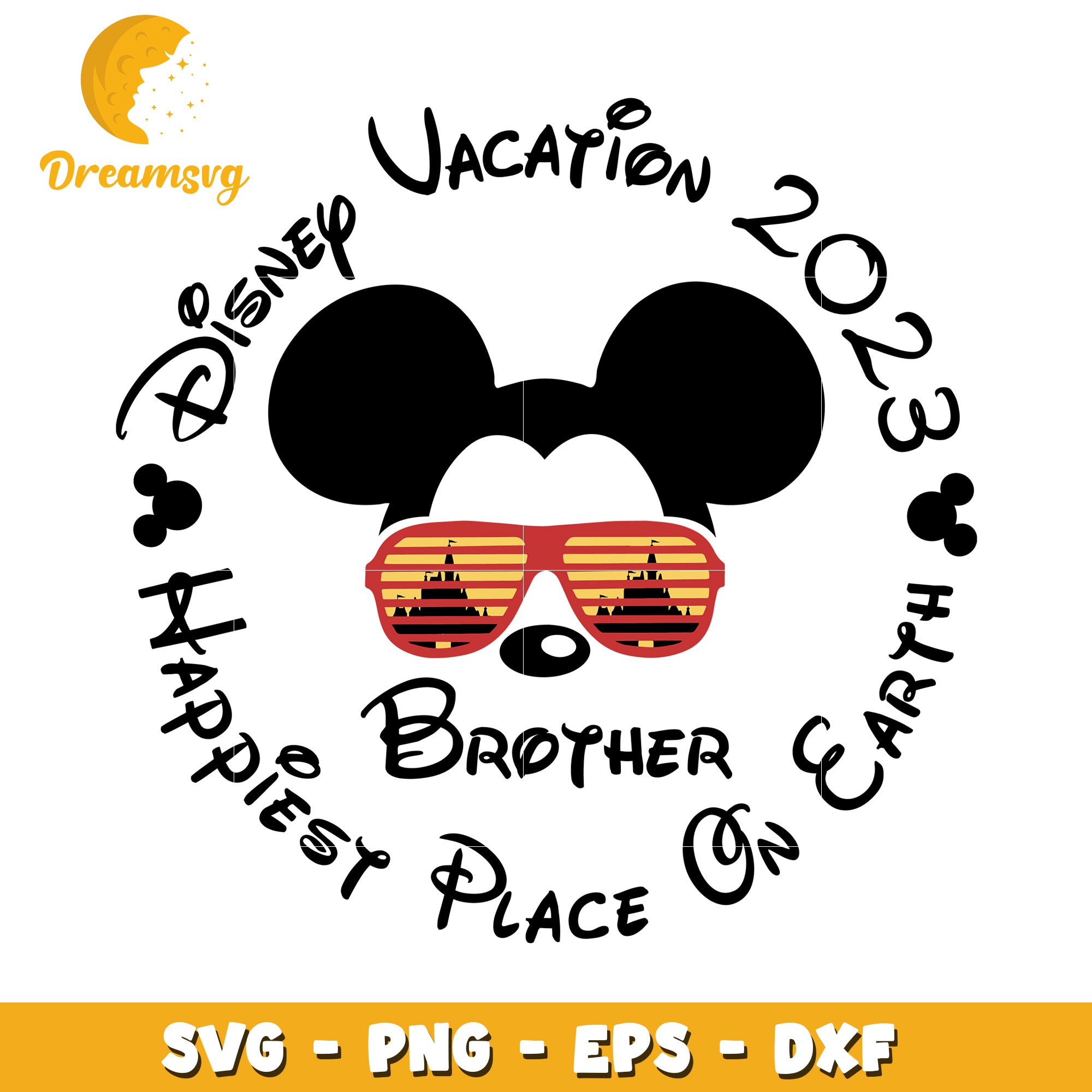 Disney Brother Vacation 2023 SVG Cut File