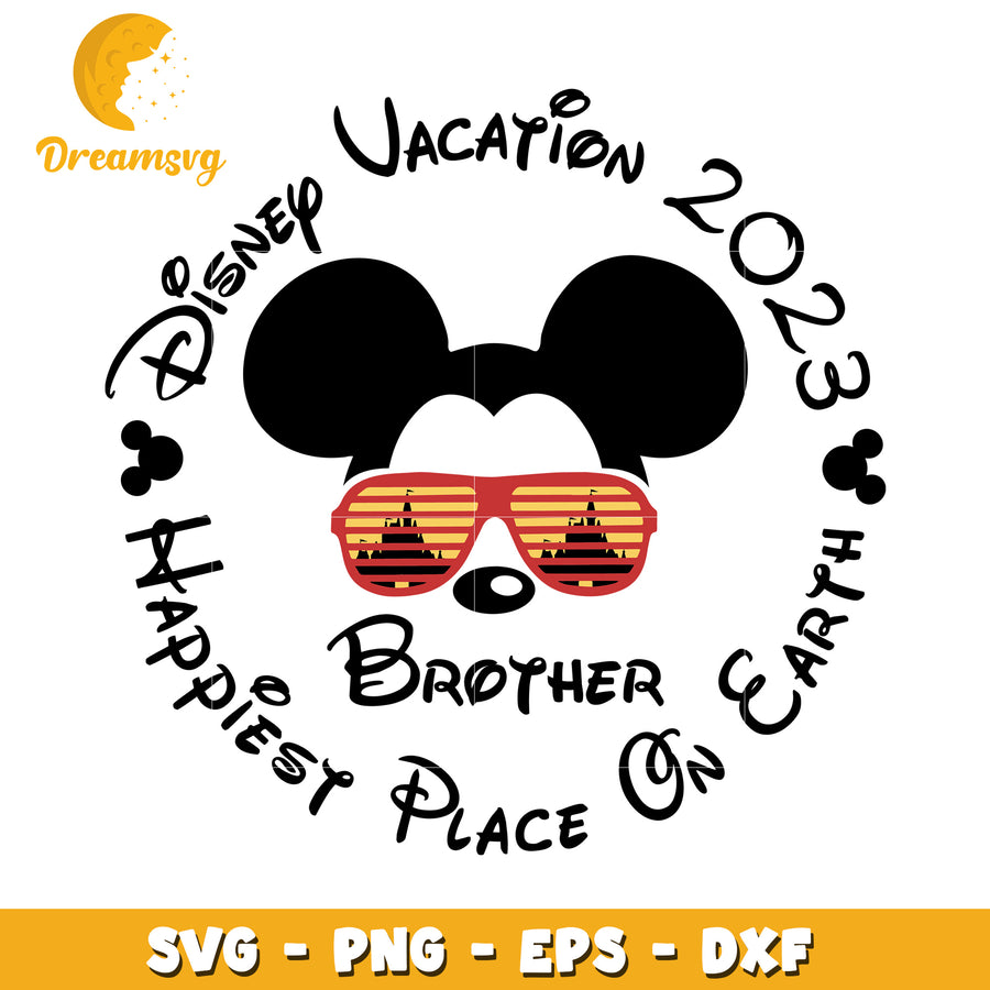Disney Brother Vacation 2023 SVG Cut File
