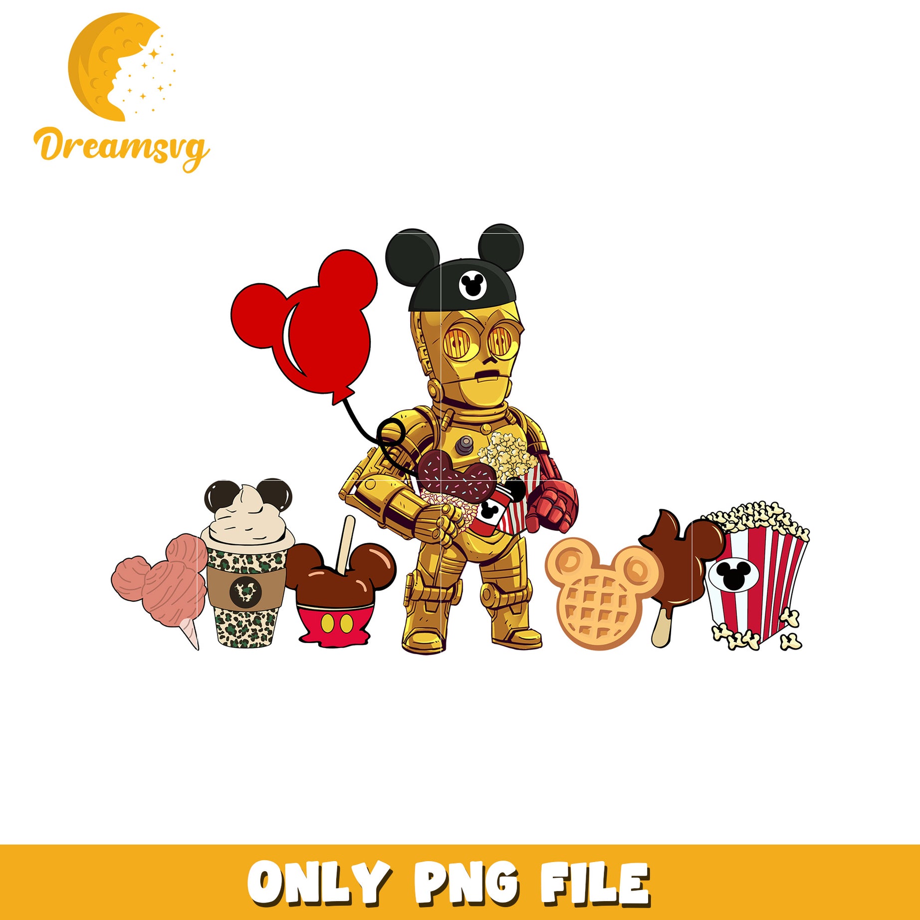Disney C3PO PNG Sublimation