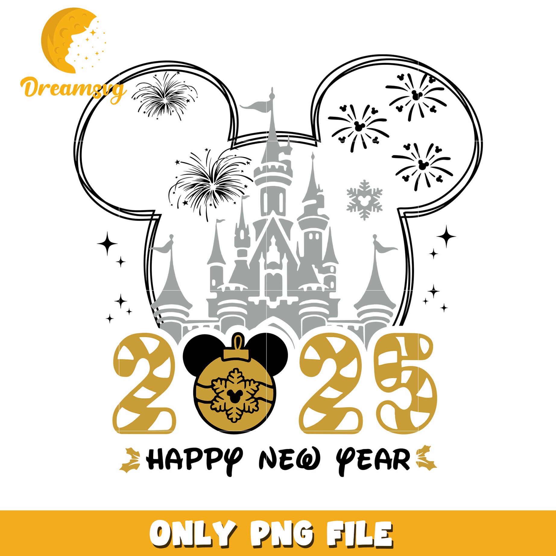 Disney Castle 2025 PNG New Year