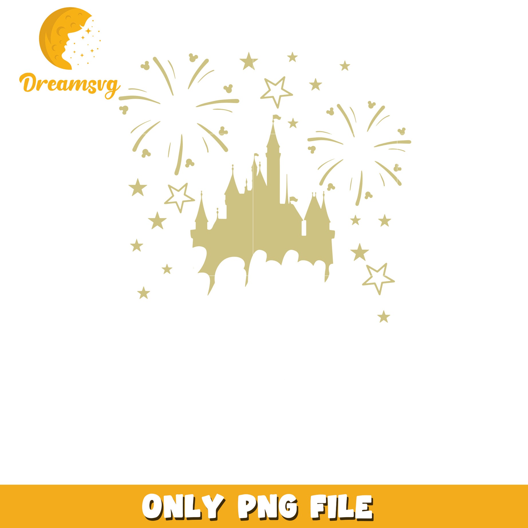 Disney Castle Fireworks PNG
