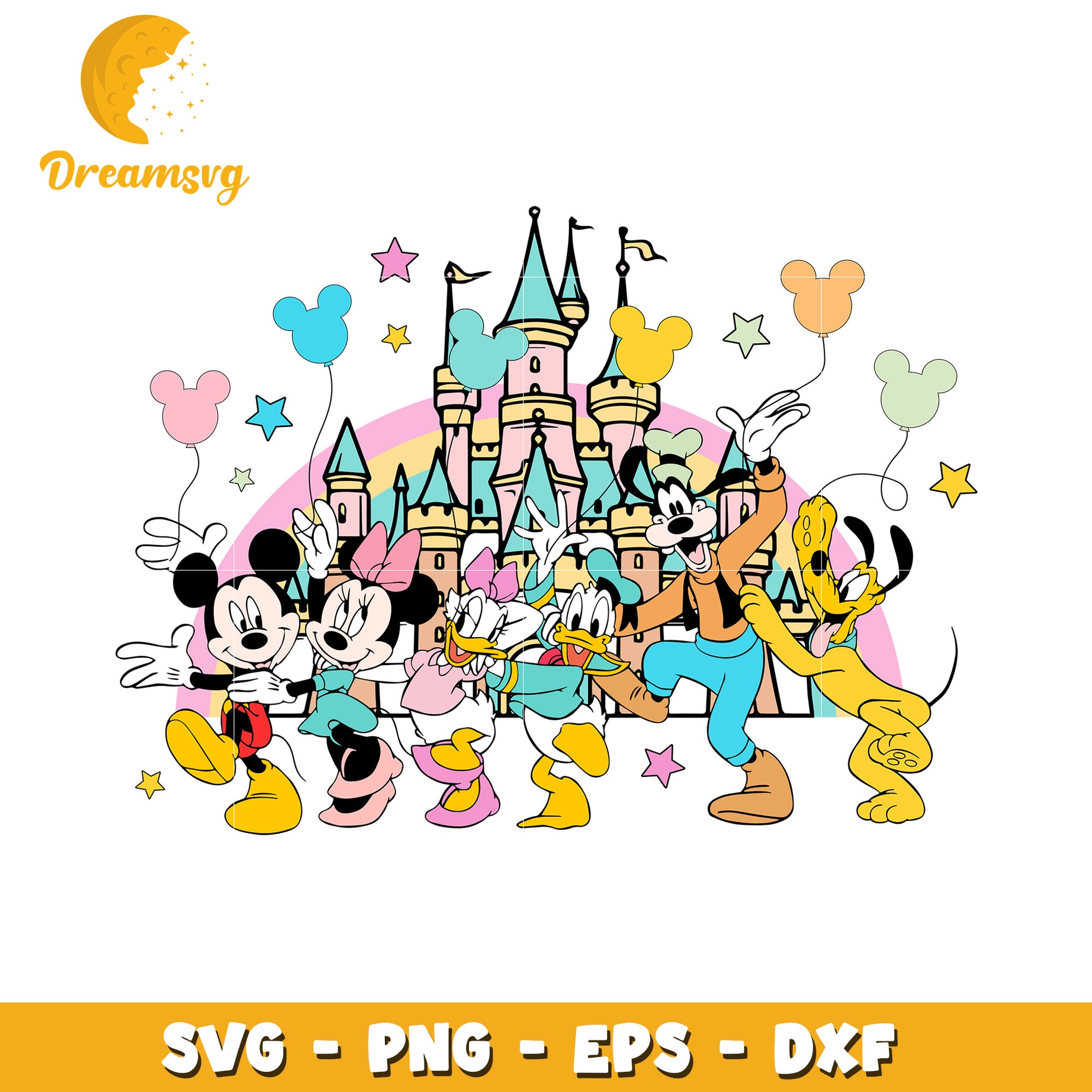 Disney Castle Friends SVG PNG EPS DXF
