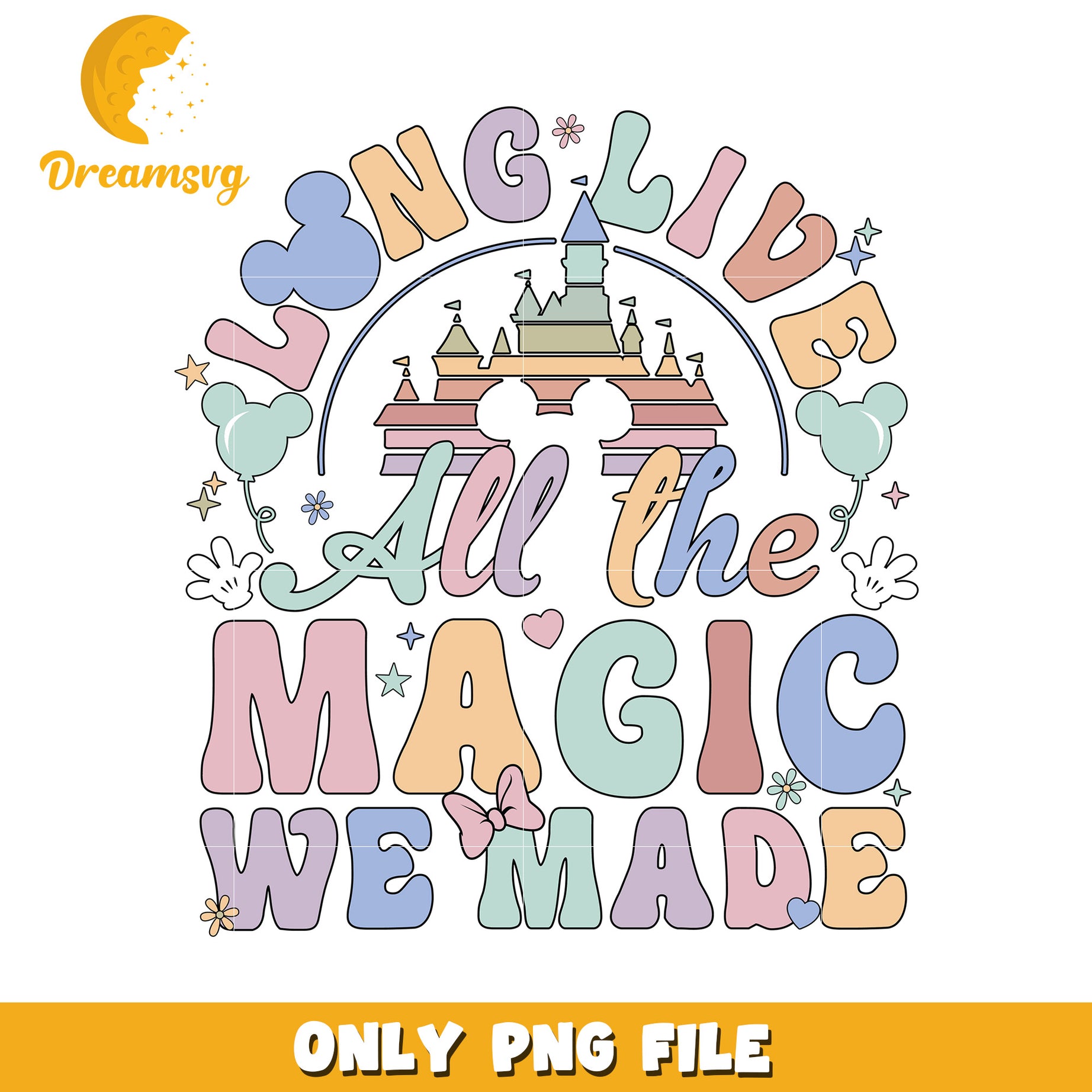 Disney Castle Magic PNG Design
