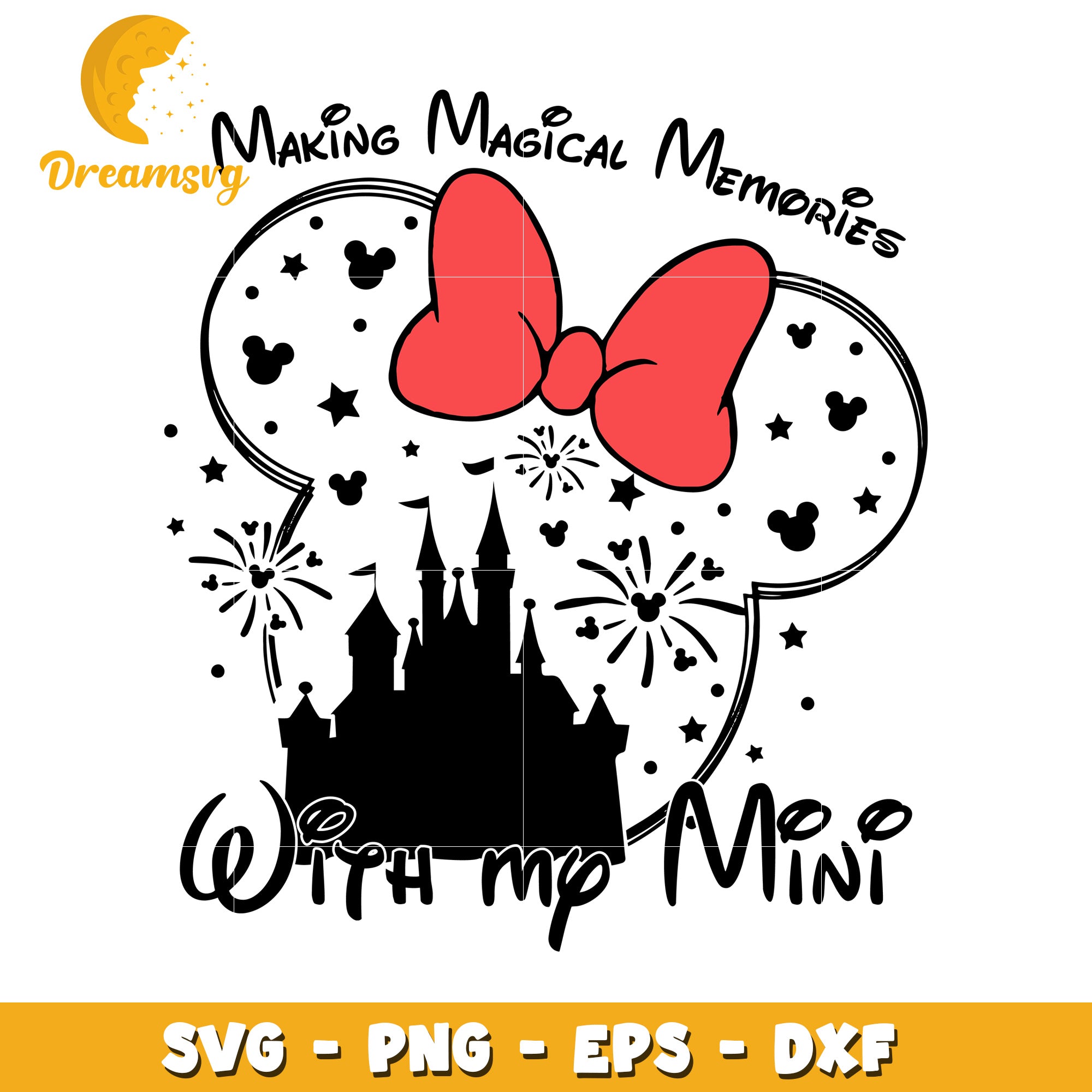 Disney Castle Mini Mouse SVG PNG EPS DXF
