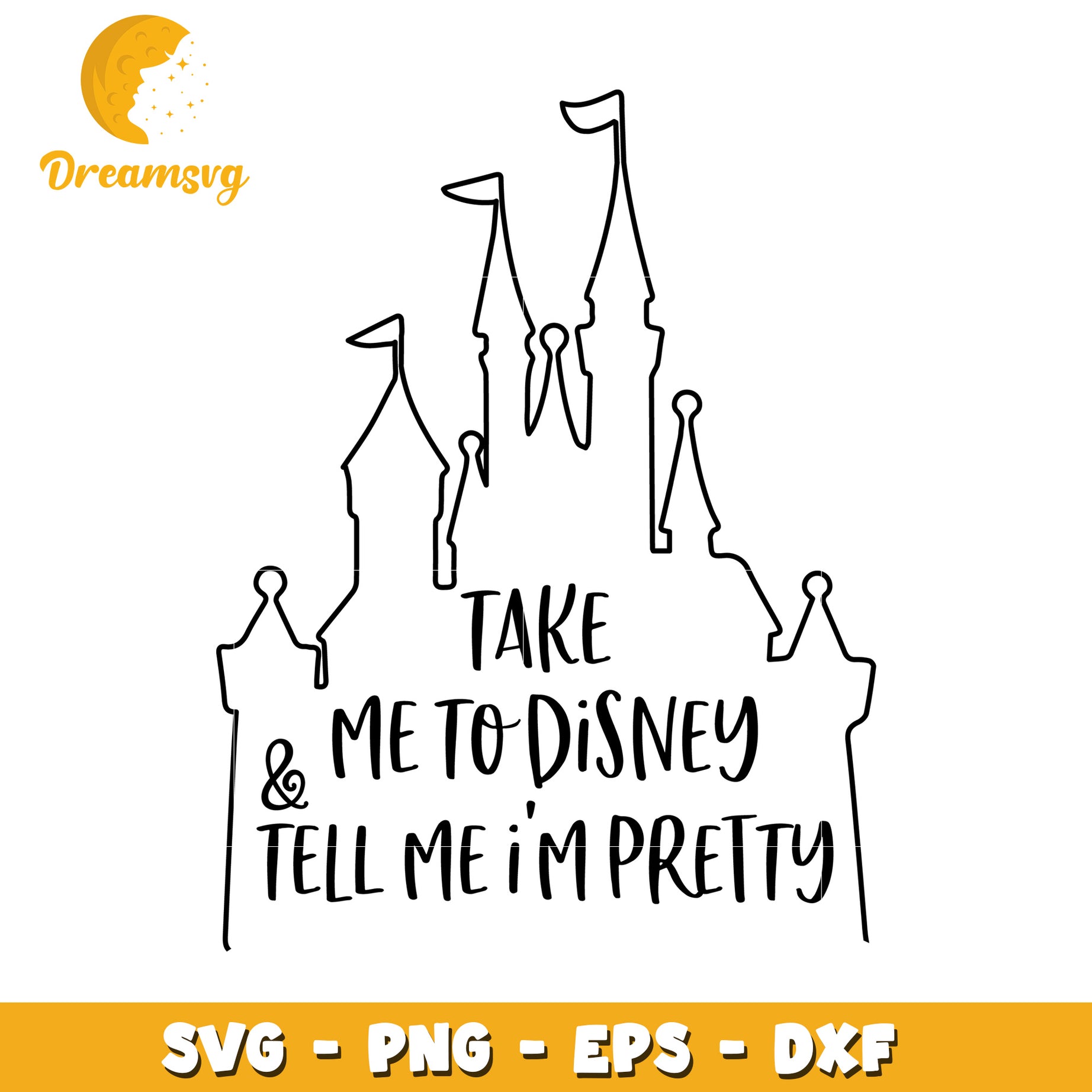 Disney Castle SVG Cut File PNG EPS DXF