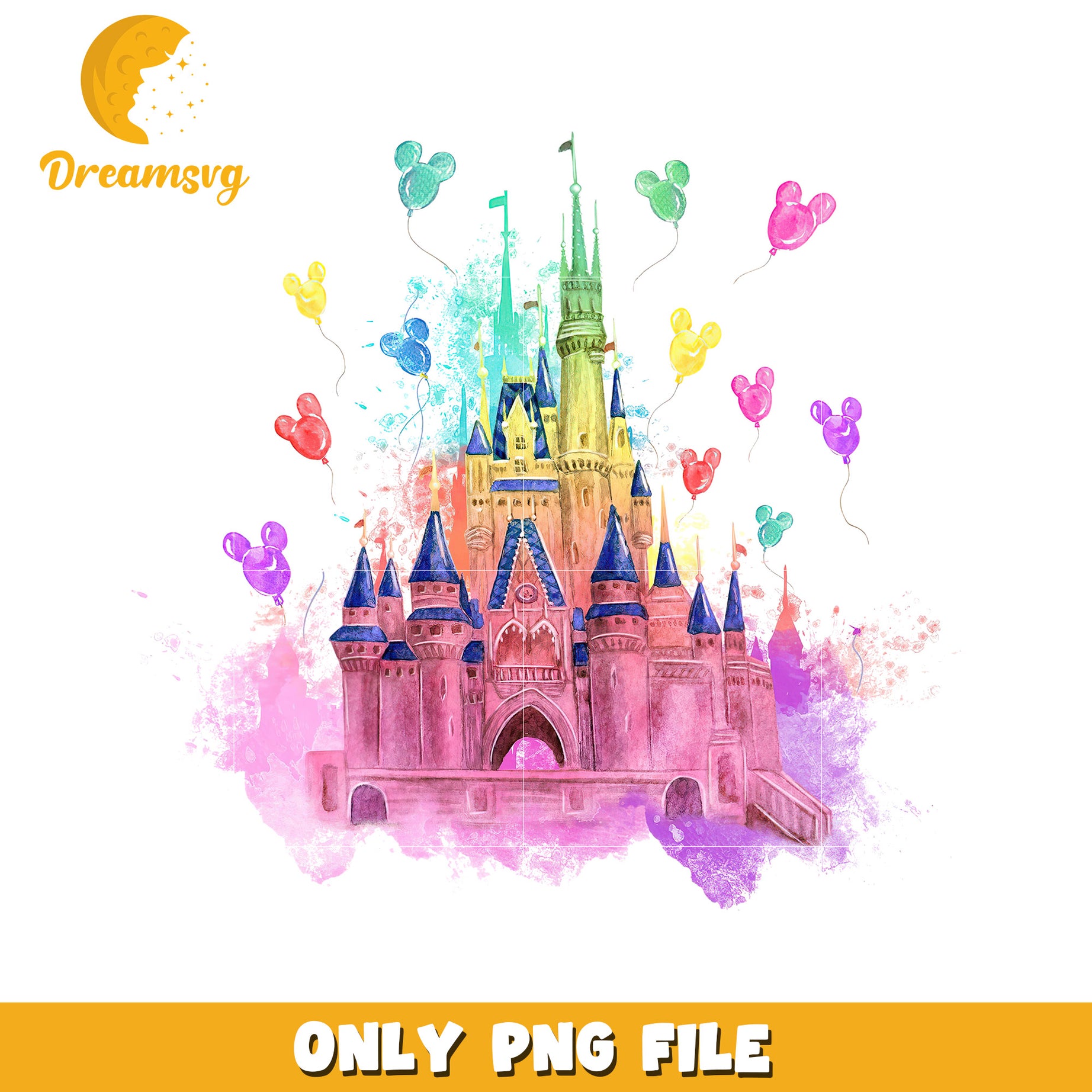 Disney Castle Watercolor PNG