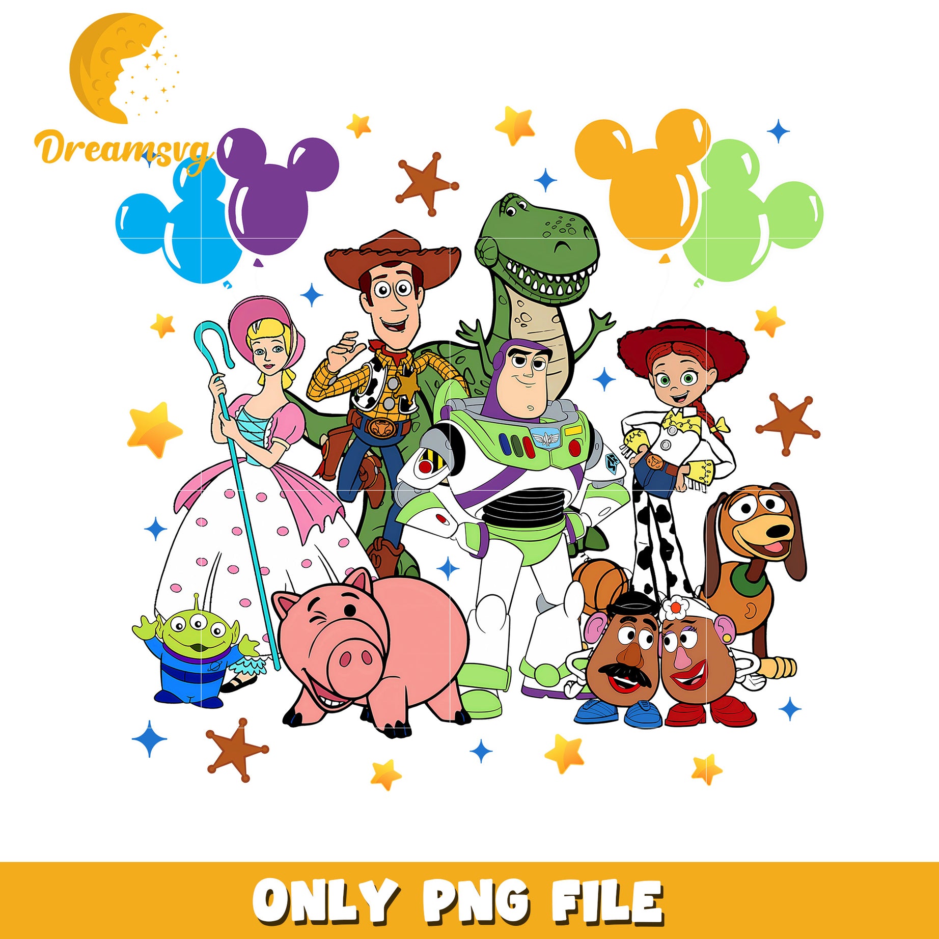 Disney Character PNG File for Kids Party Decor Ideas