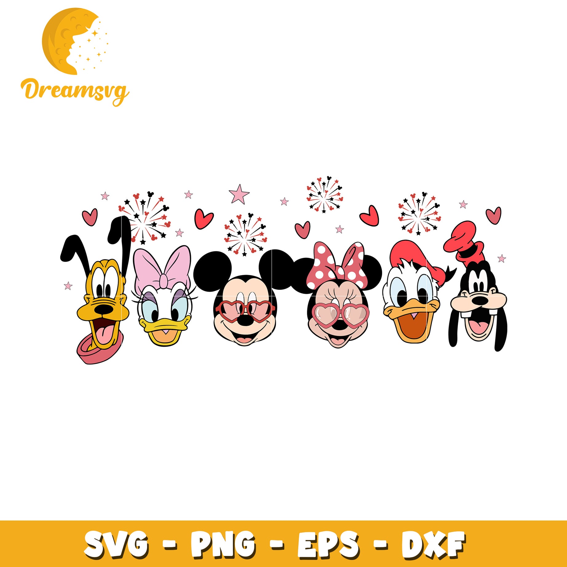Disney Character SVG Bundle Cute Faces for Crafts and Design 