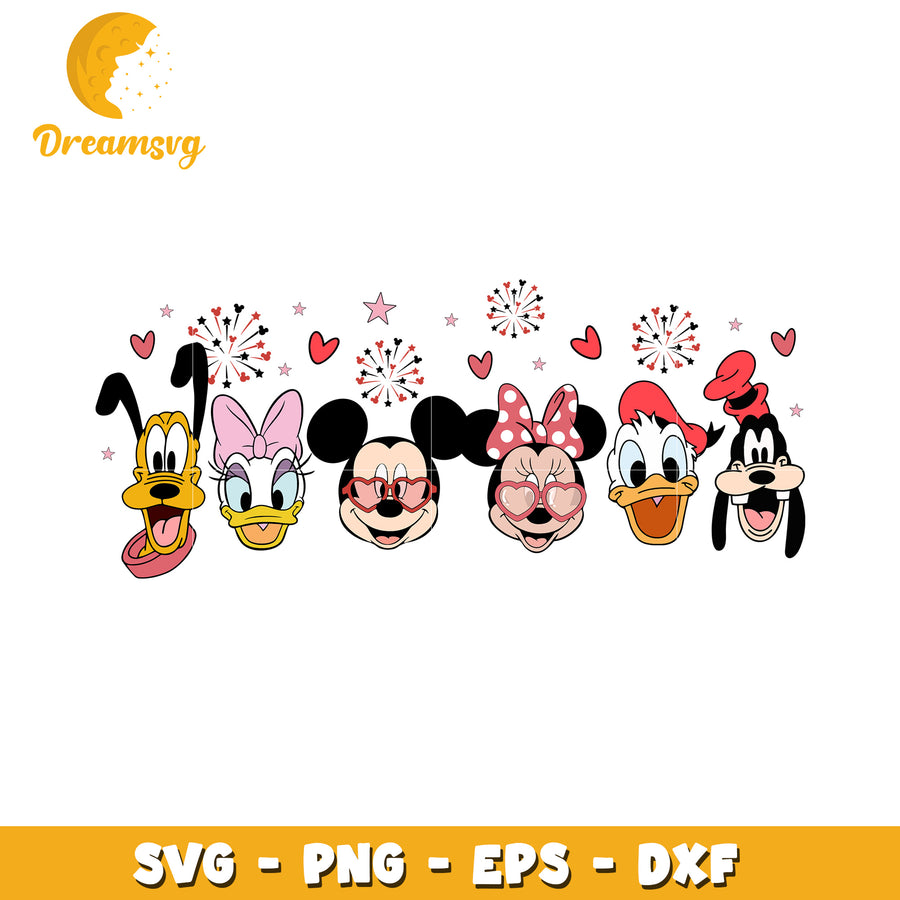 Disney Character SVG Bundle Cute Faces for Crafts and Design 