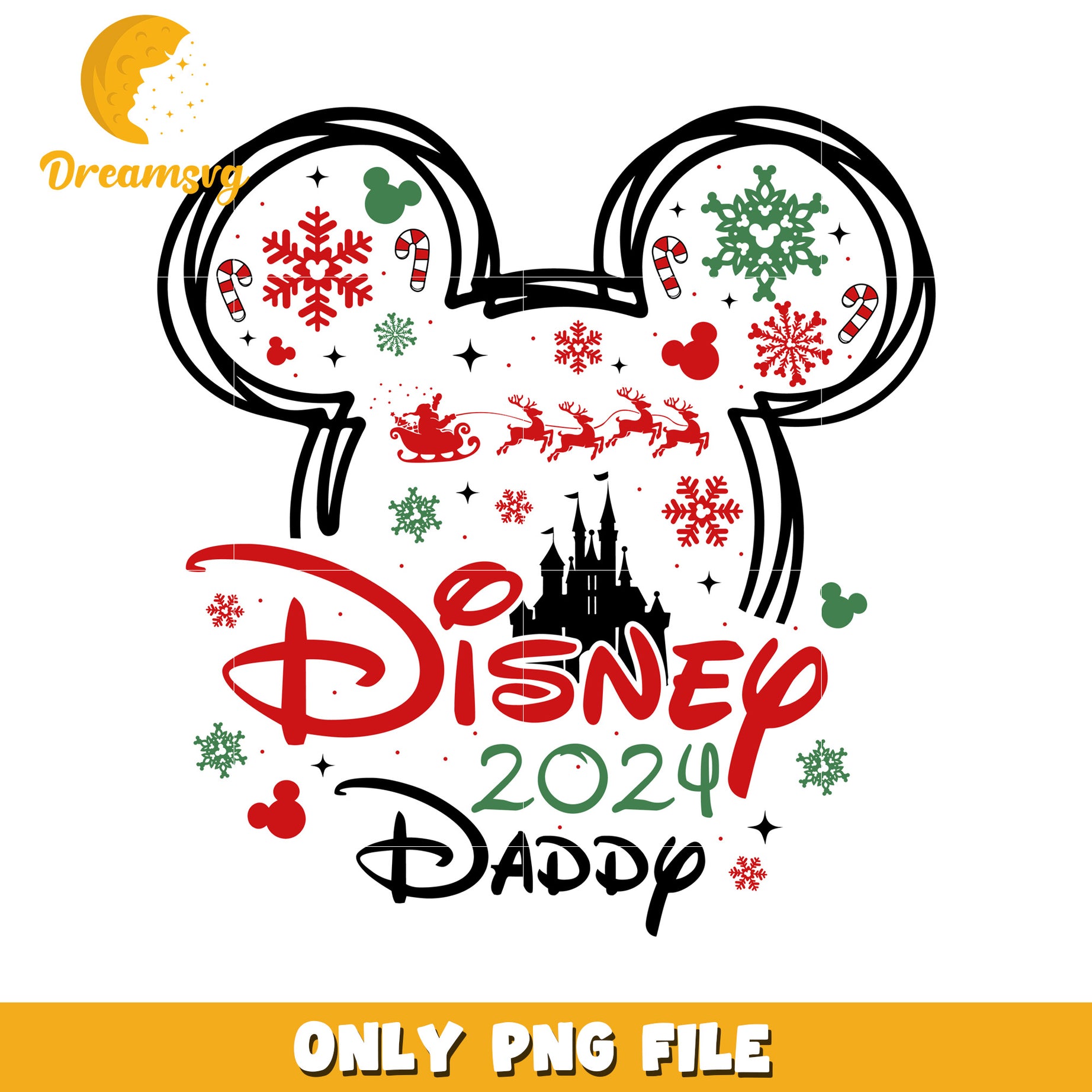 Disney Christmas 2024 Daddy PNG