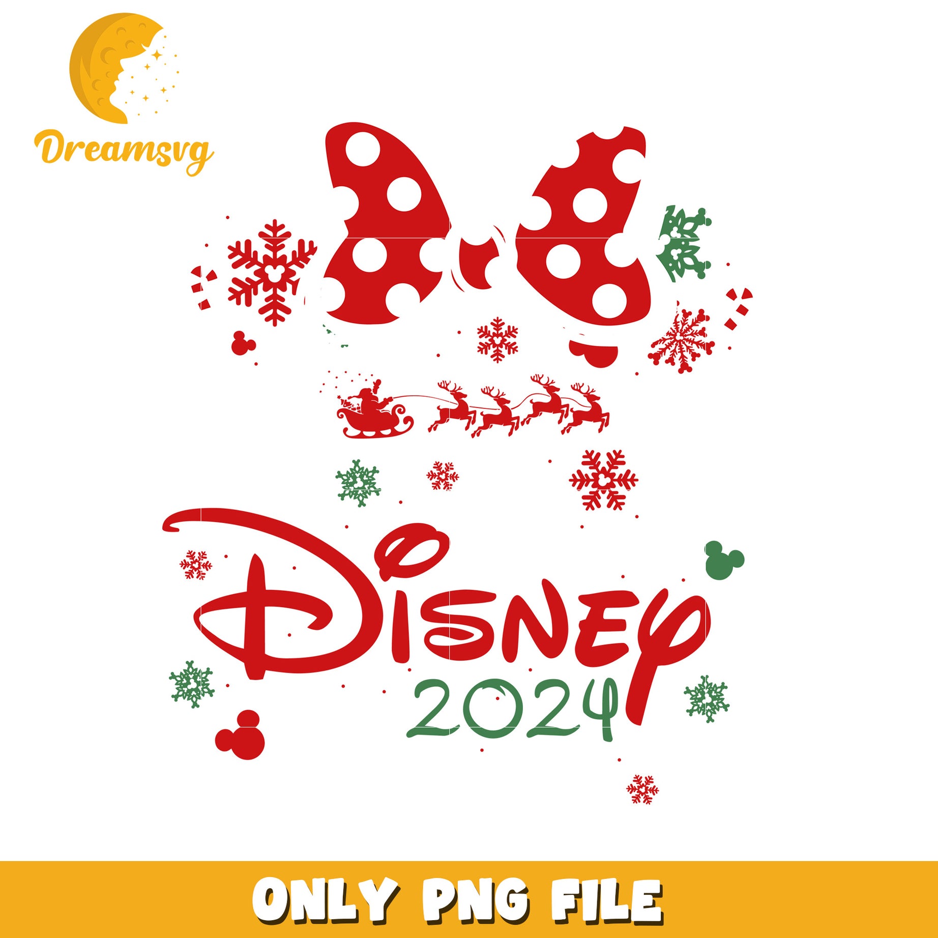 Disney Christmas 2024 PNG Design