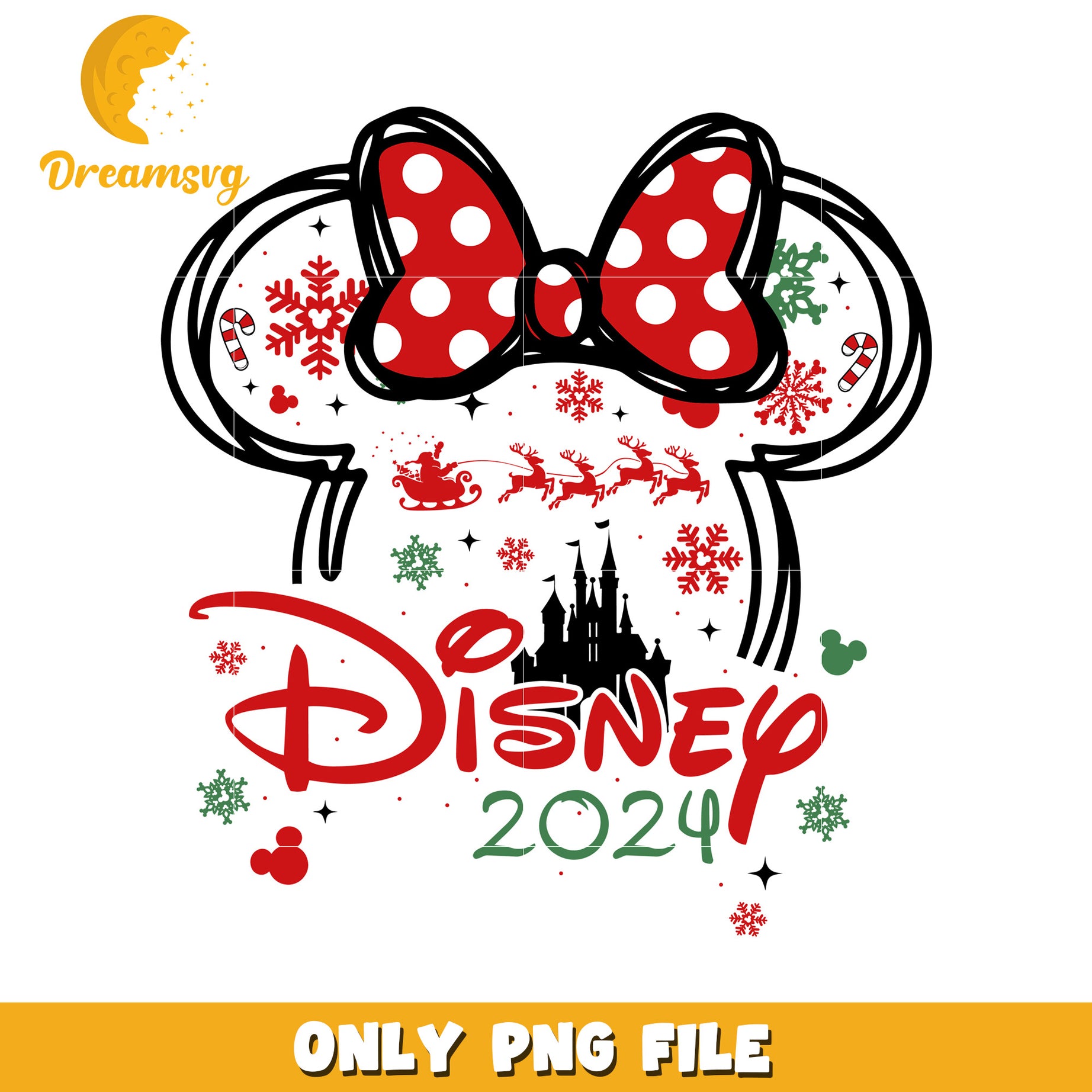 Disney Christmas PNG 2024 Design