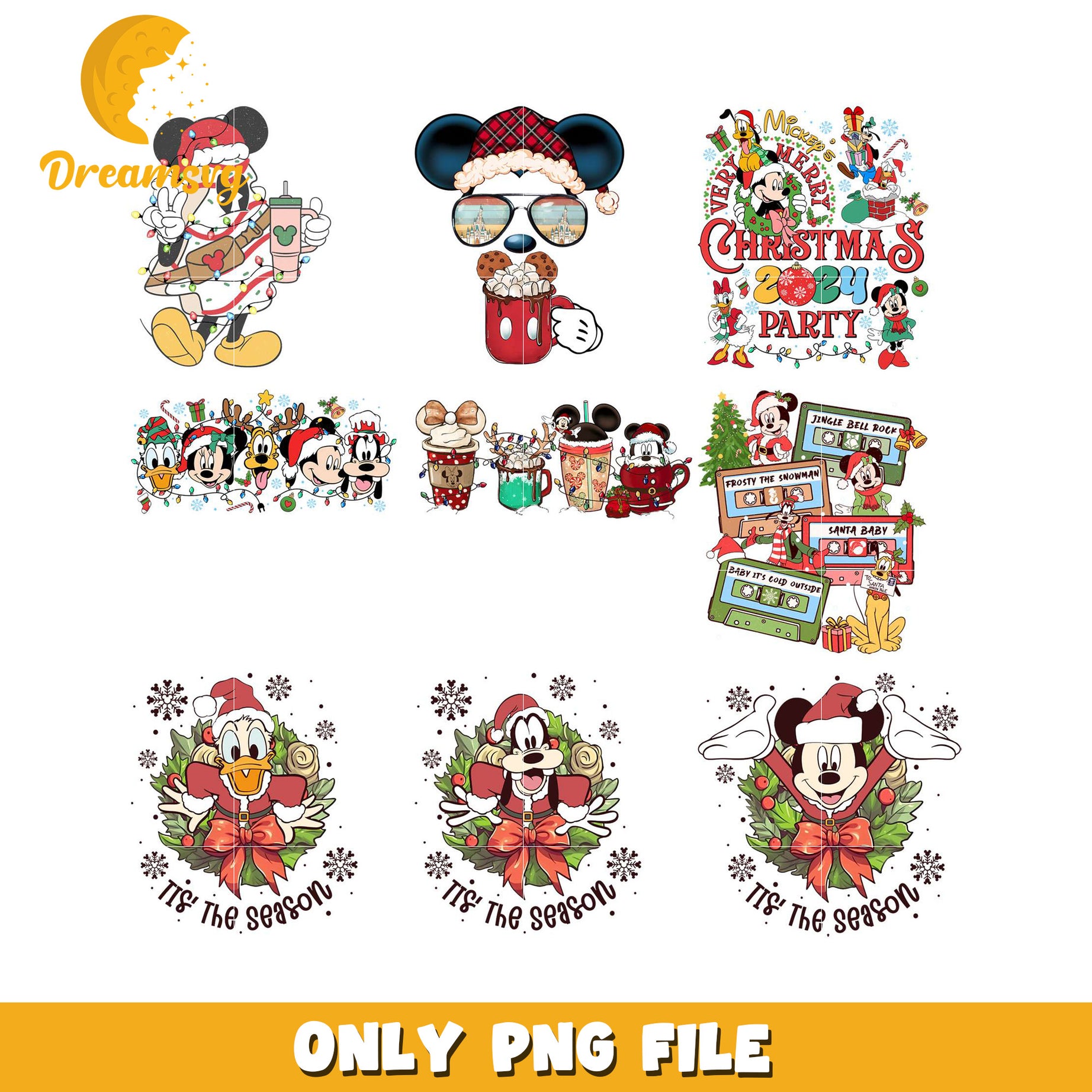 Disney Christmas PNG Bundle