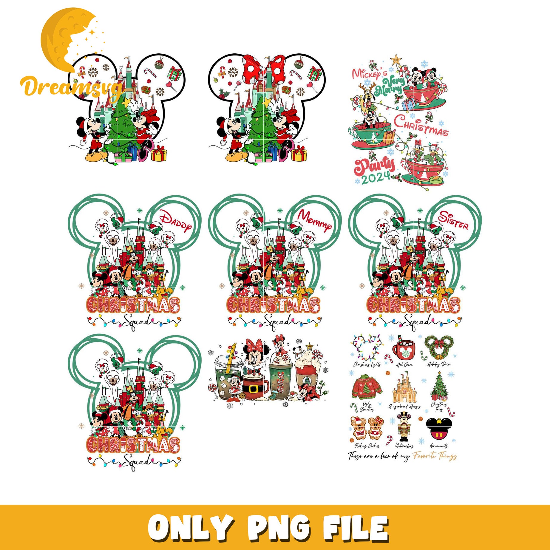 Disney Christmas PNG Bundle 2024