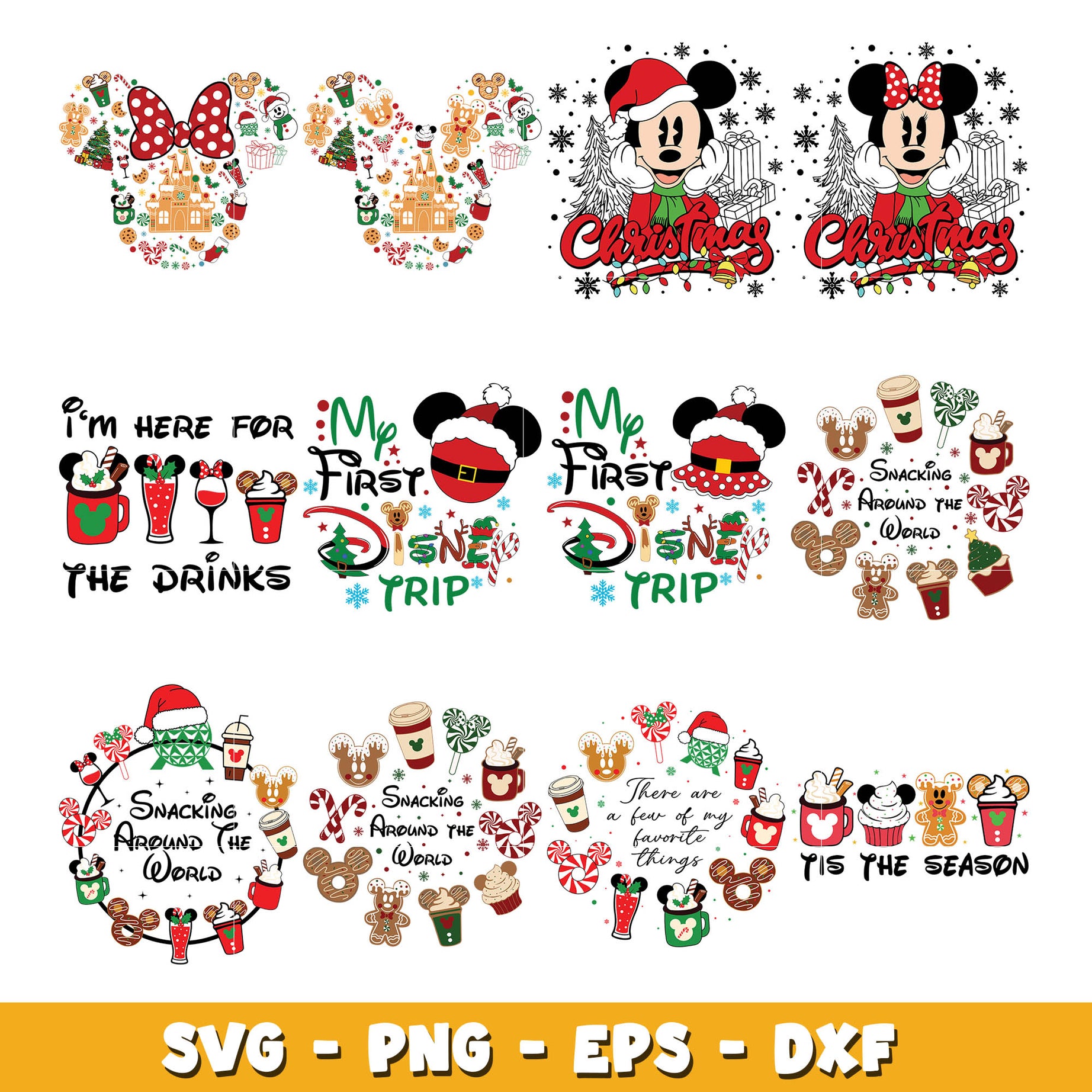 Mickey tis the season chrismas svg bundle, Disney chrismas svg, Disney svg