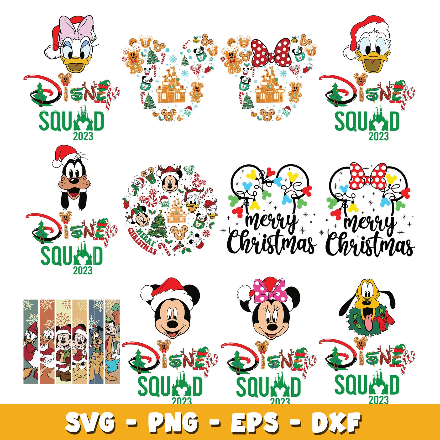 Disney Mouse Funny Christmas  bundle svg, Disney cartoon svg, Digital download 