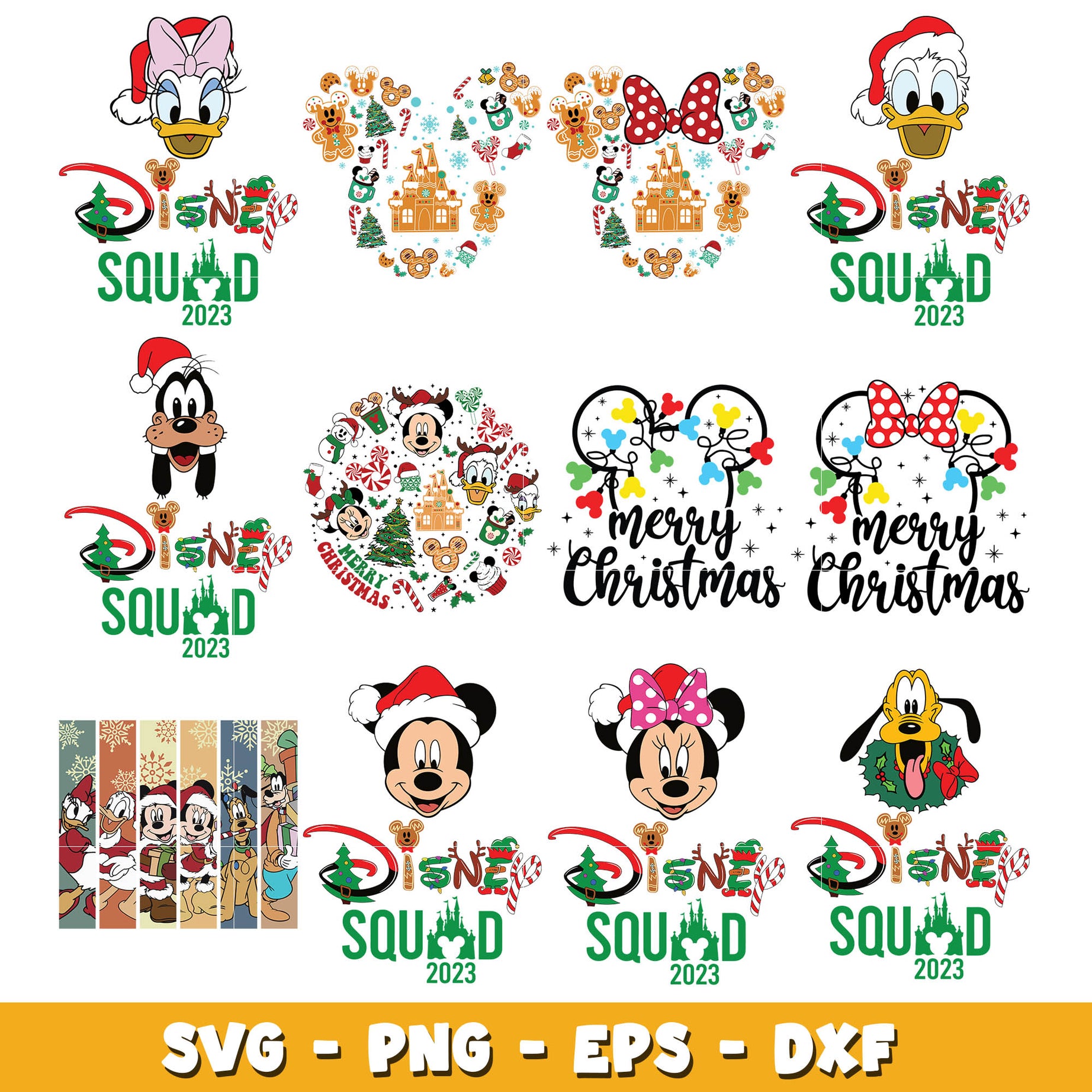 Mickey friends merry chrismas svg bundle, Disney chrismas svg, Disney svg