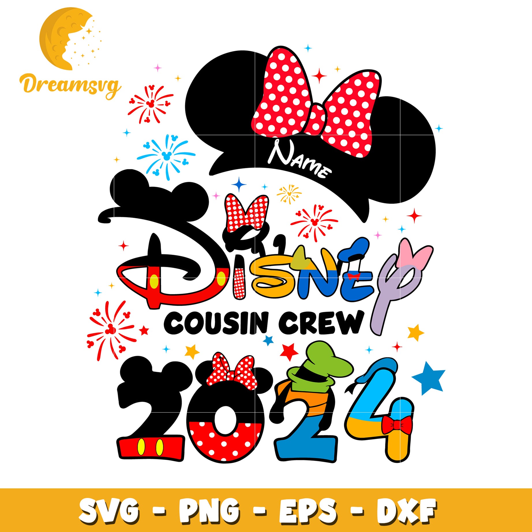 Disney Cousin Crew 2024 SVG PNG EPS DXF