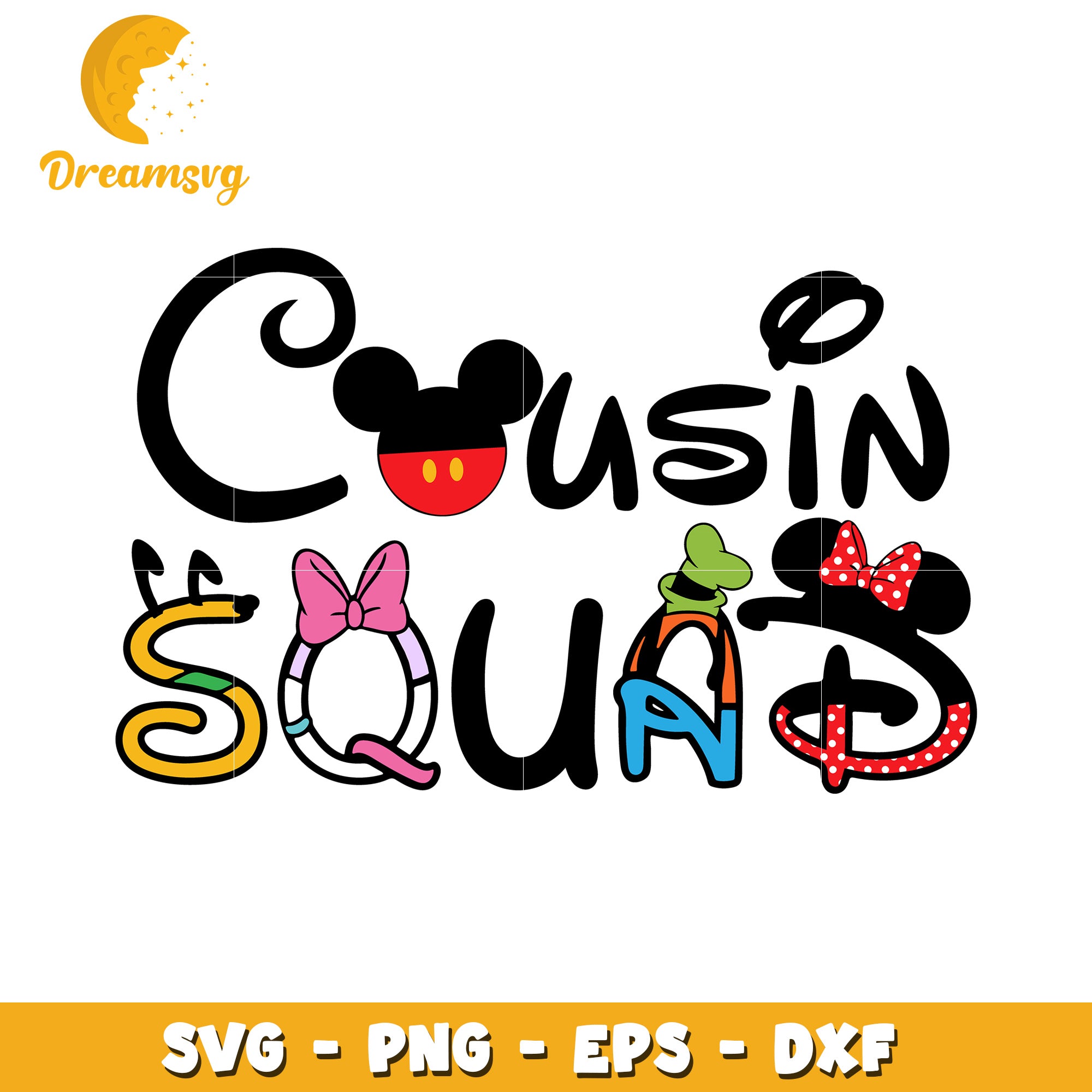 Disney Cousin Squad SVG Cut File