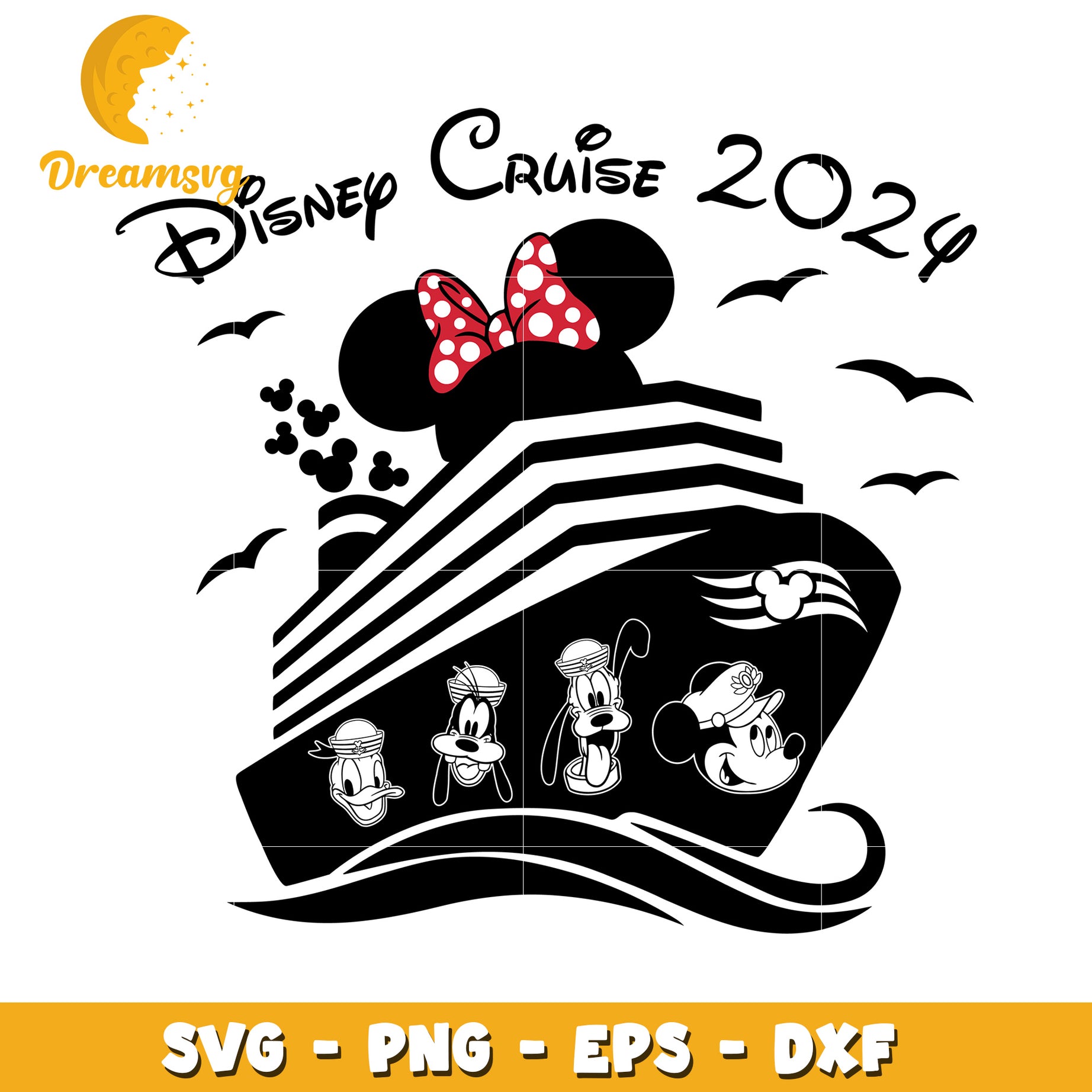 Disney Cruise 2024 SVG Graphic with Mickey and Friends Design