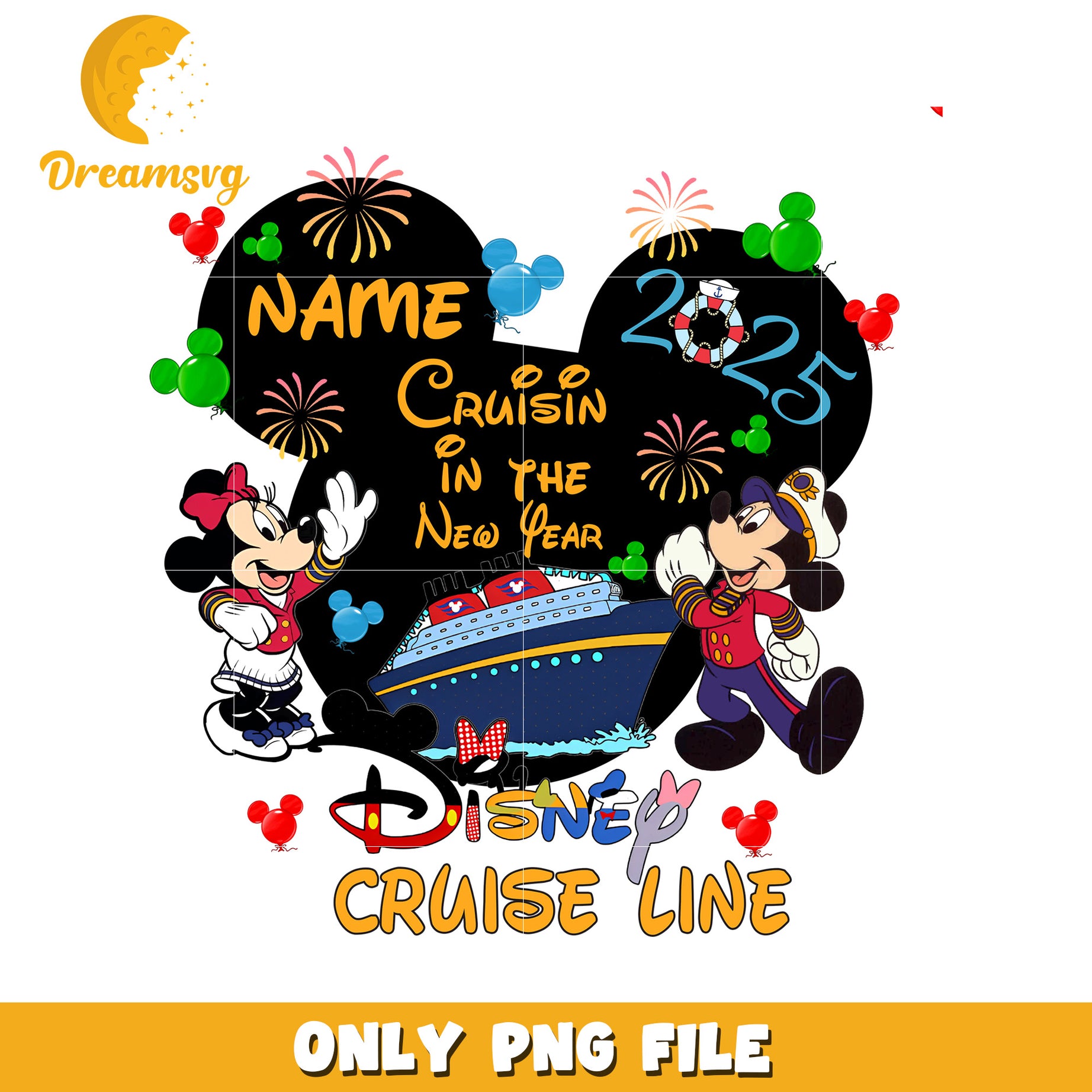 Disney Cruise 2025 PNG Design