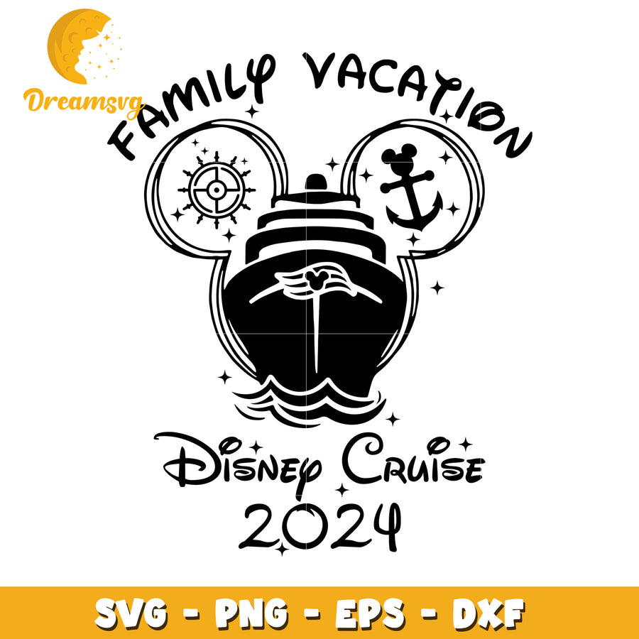 Disney Cruise Family Vacation 2024 SVG