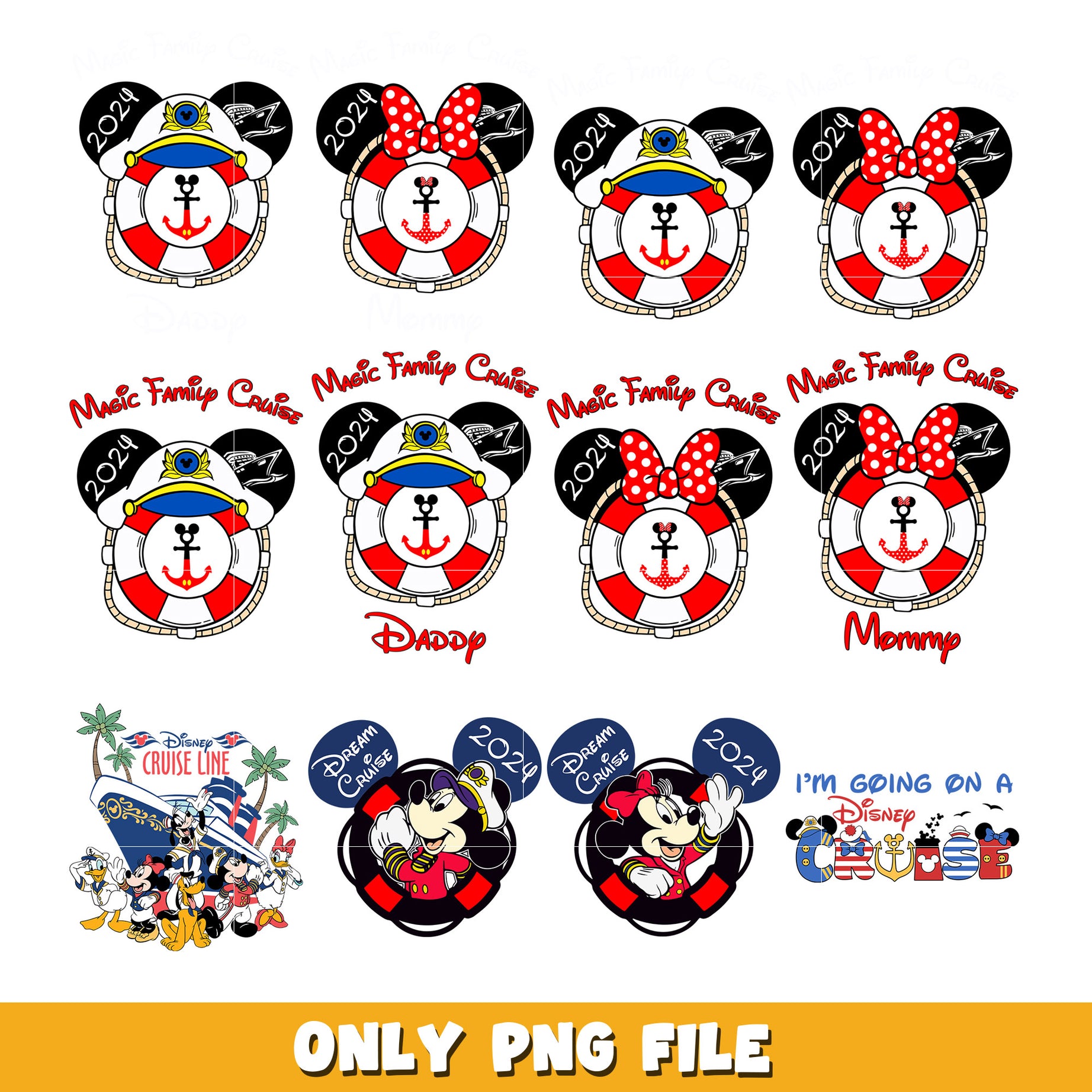 Cruise Magnet mouse bundle png, Disney cartoon png, Digital download  