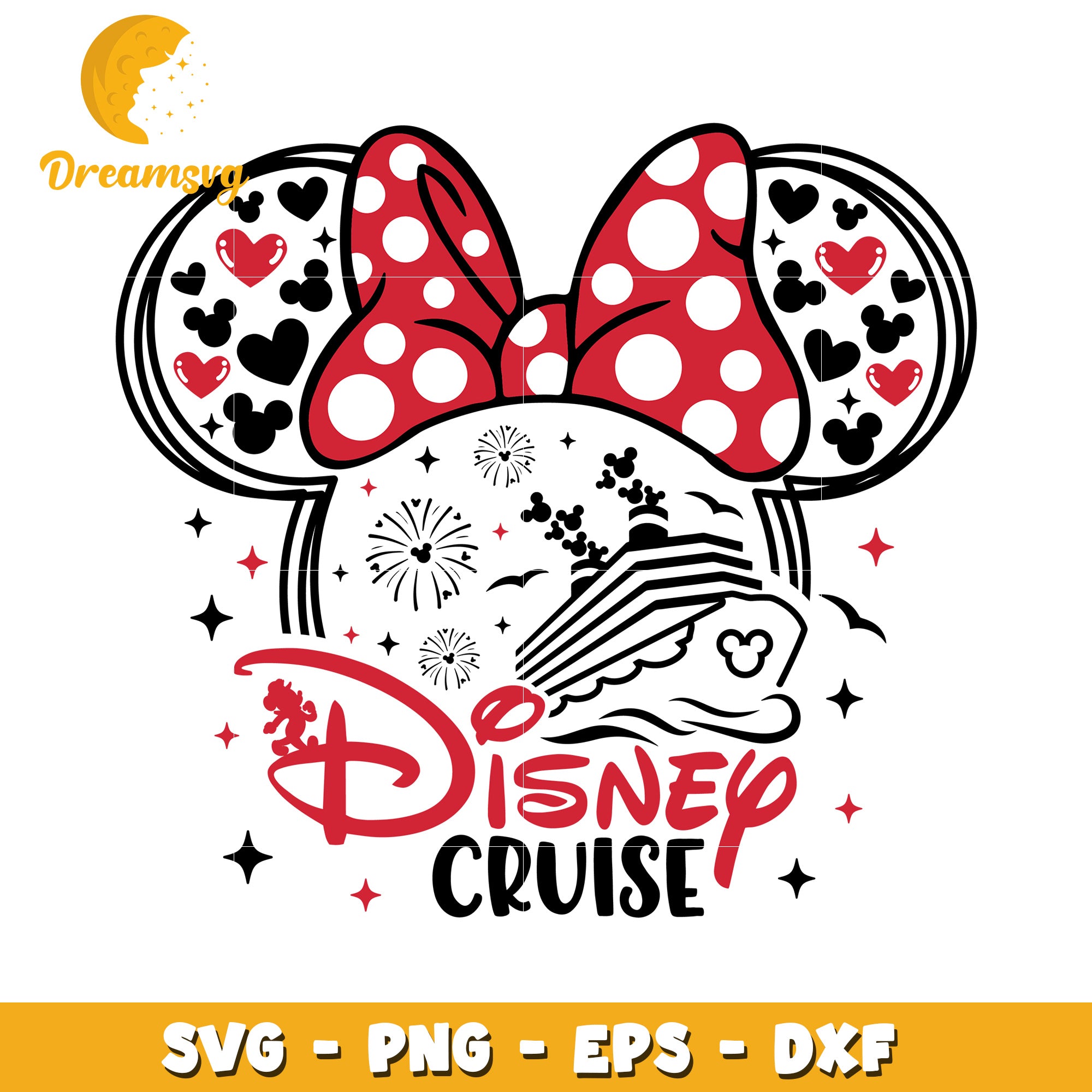 Disney Cruise Minnie Mouse SVG PNG EPS DXF