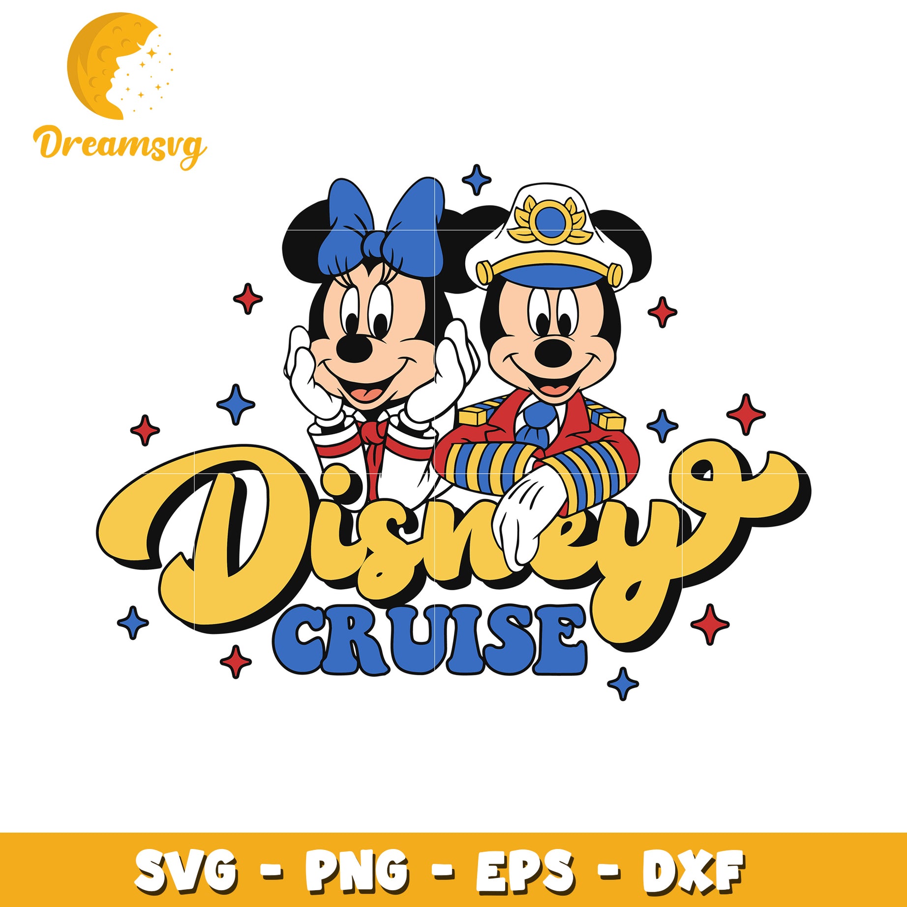 Disney Cruise SVG Graphic featuring Mickey and Minnie Mouse Design