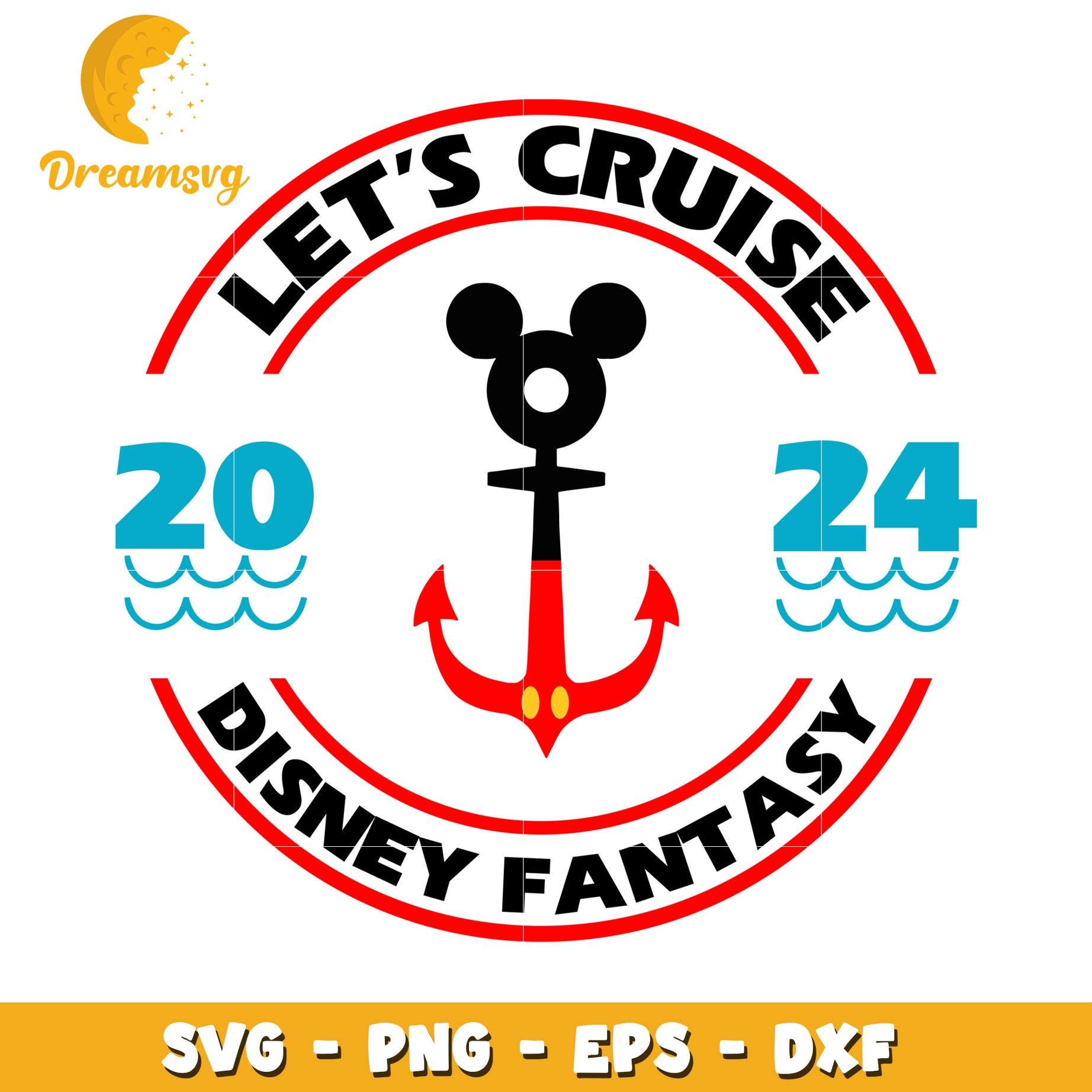 Disney Cruise SVG Mickey Anchor Design