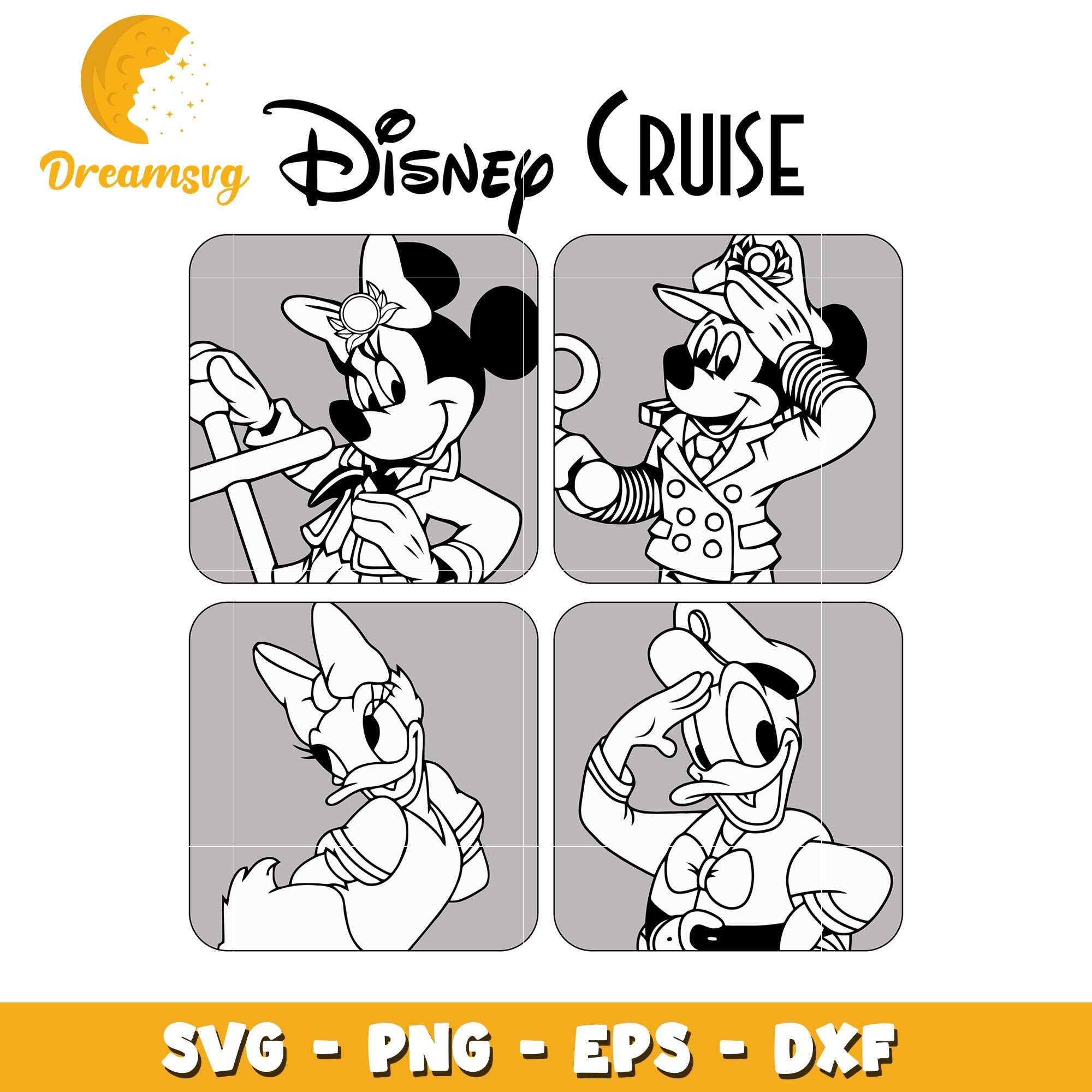 Disney Cruise SVG PNG EPS DXF Cut Files