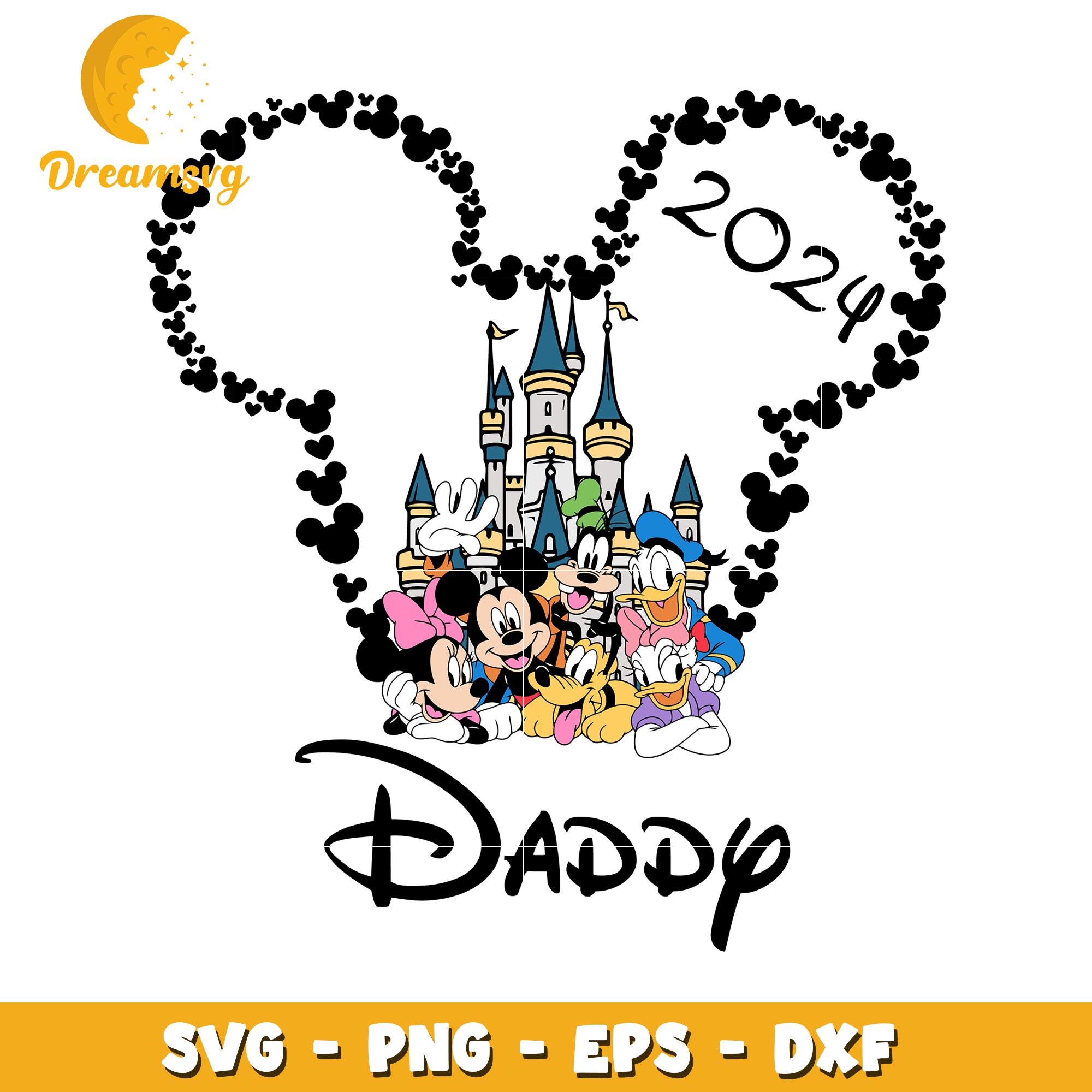 Disney Daddy SVG 2024 Mickey Mouse Family