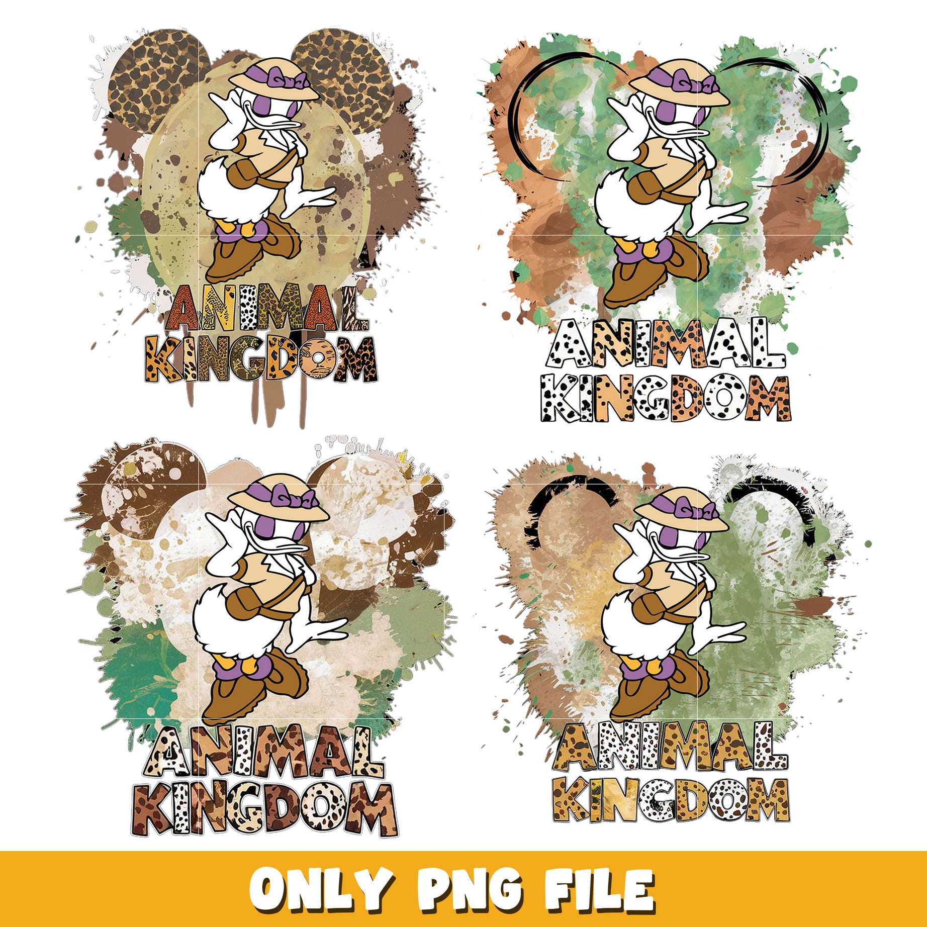 Disney Daisy animal kingdom bundle png, Disney cartoon png, Digital download 