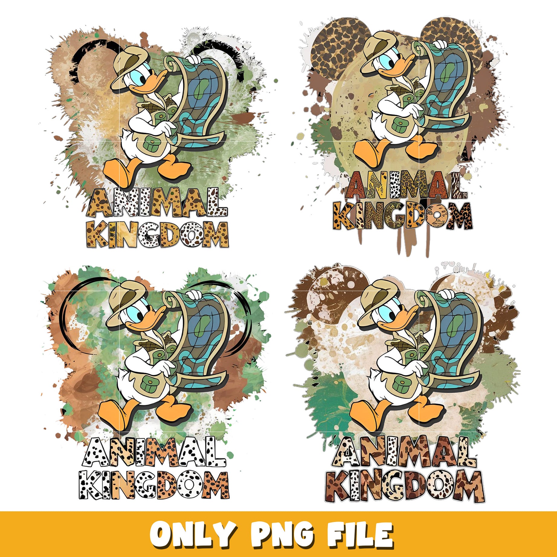 Disney Donald animal kingdom  bundle png, Disney cartoon png, Digital download 