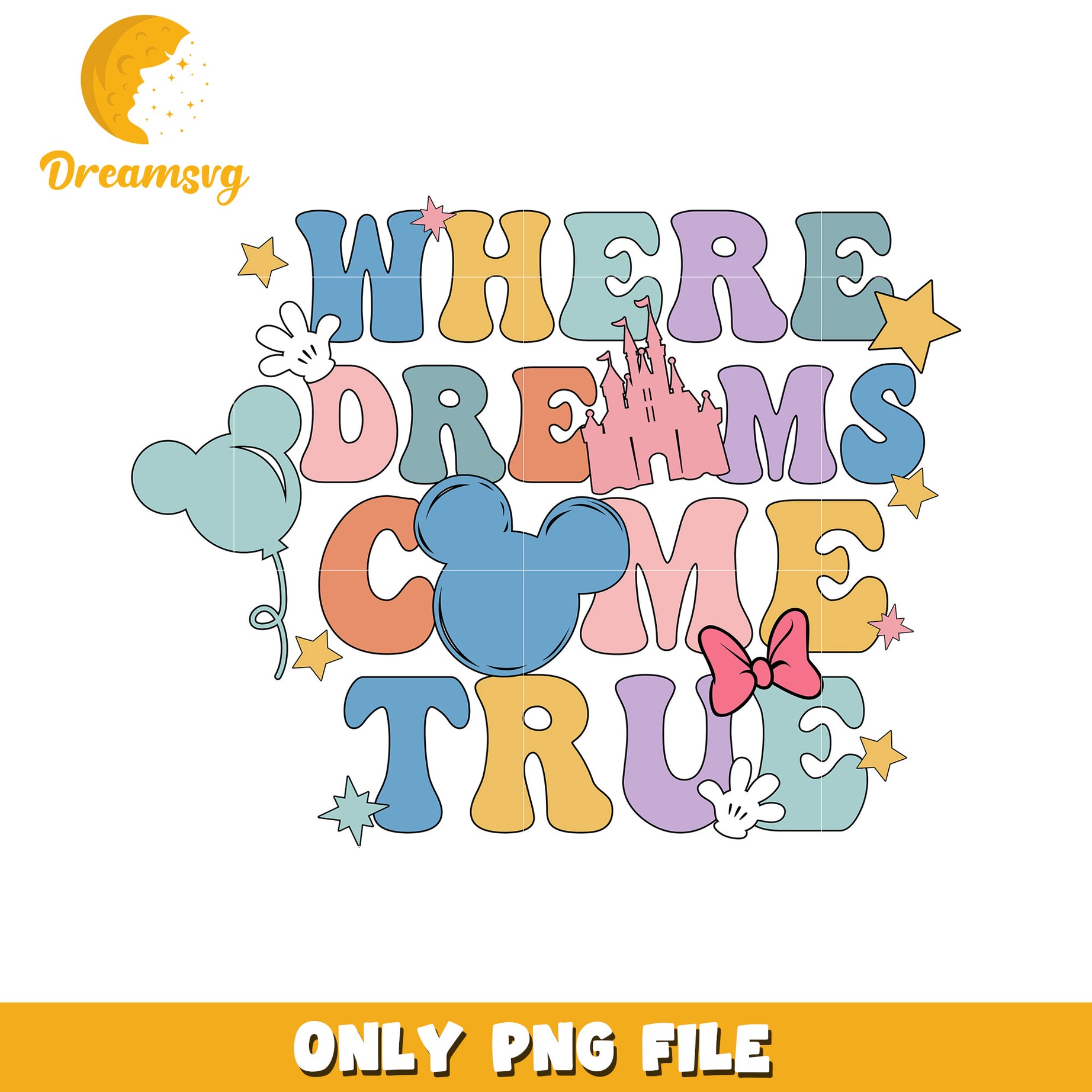 Disney Dreams PNG Sublimation