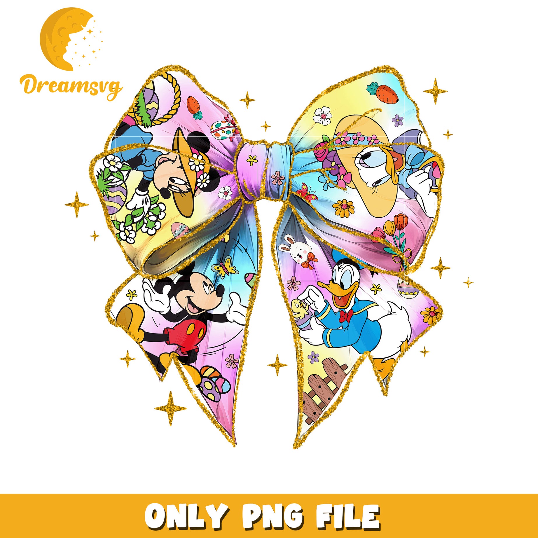 Disney Easter Bow PNG Sublimation